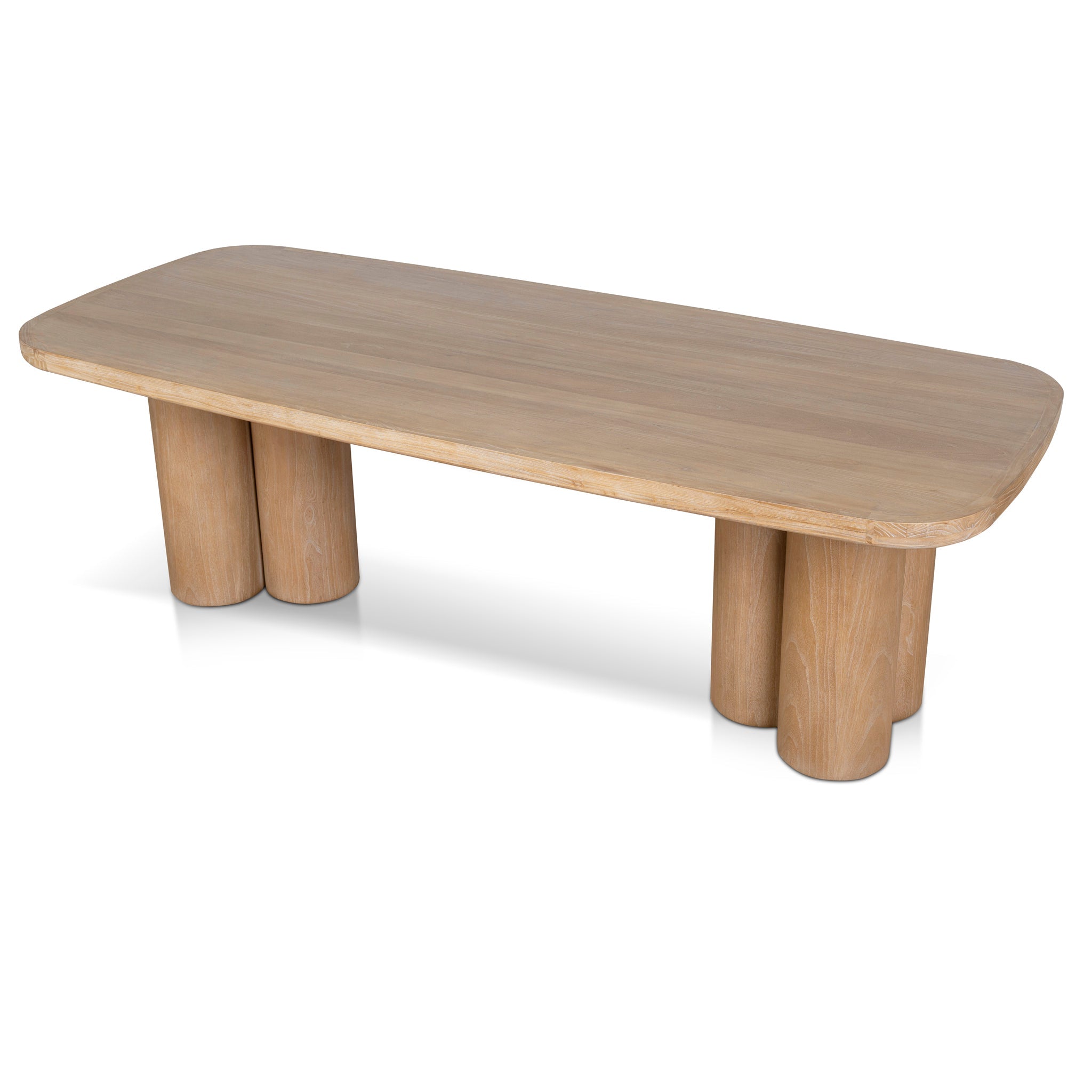 CDT8413-NI 2.4m Elm Dining Table - Light Natural