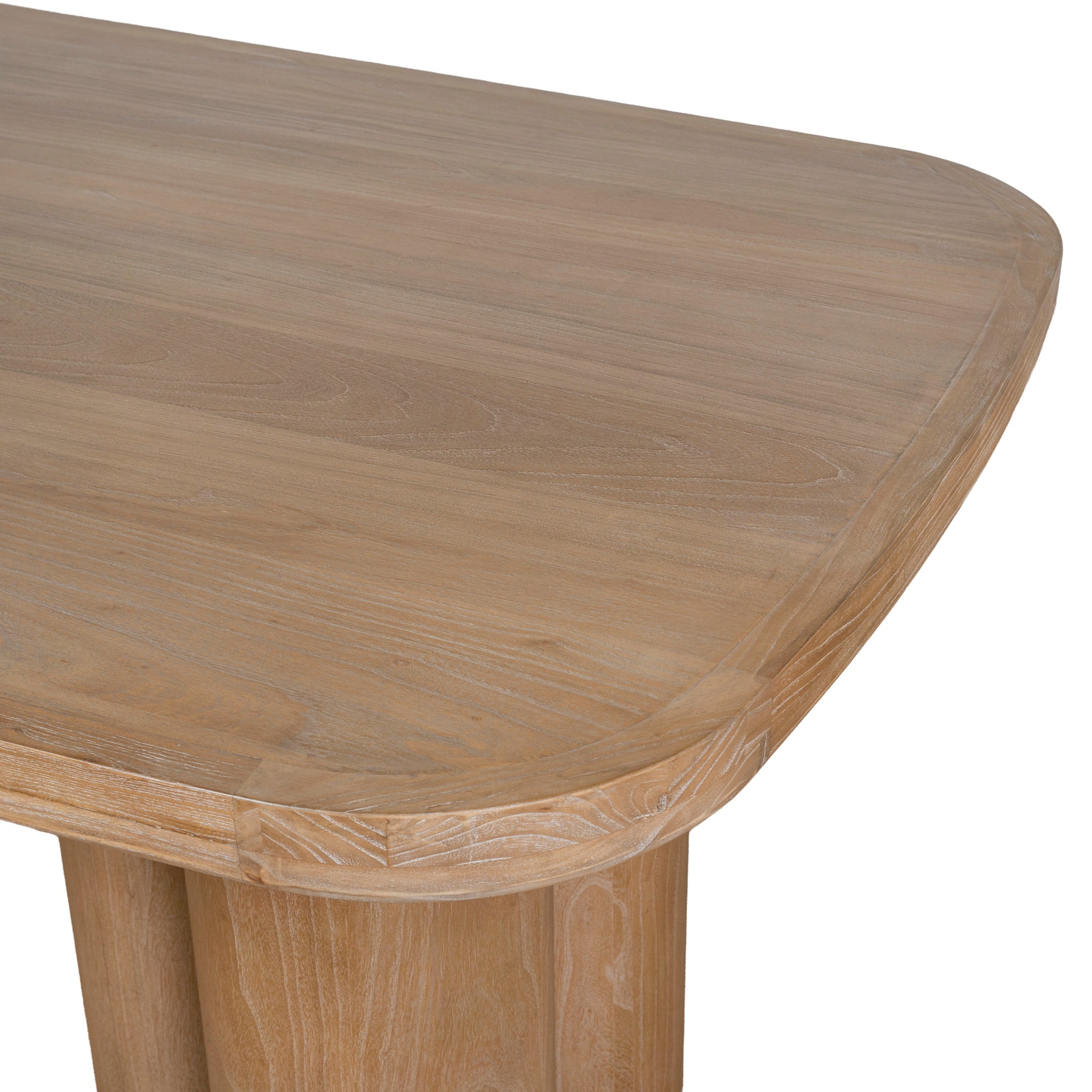 2.4m Elm Dining Table - Light Natural