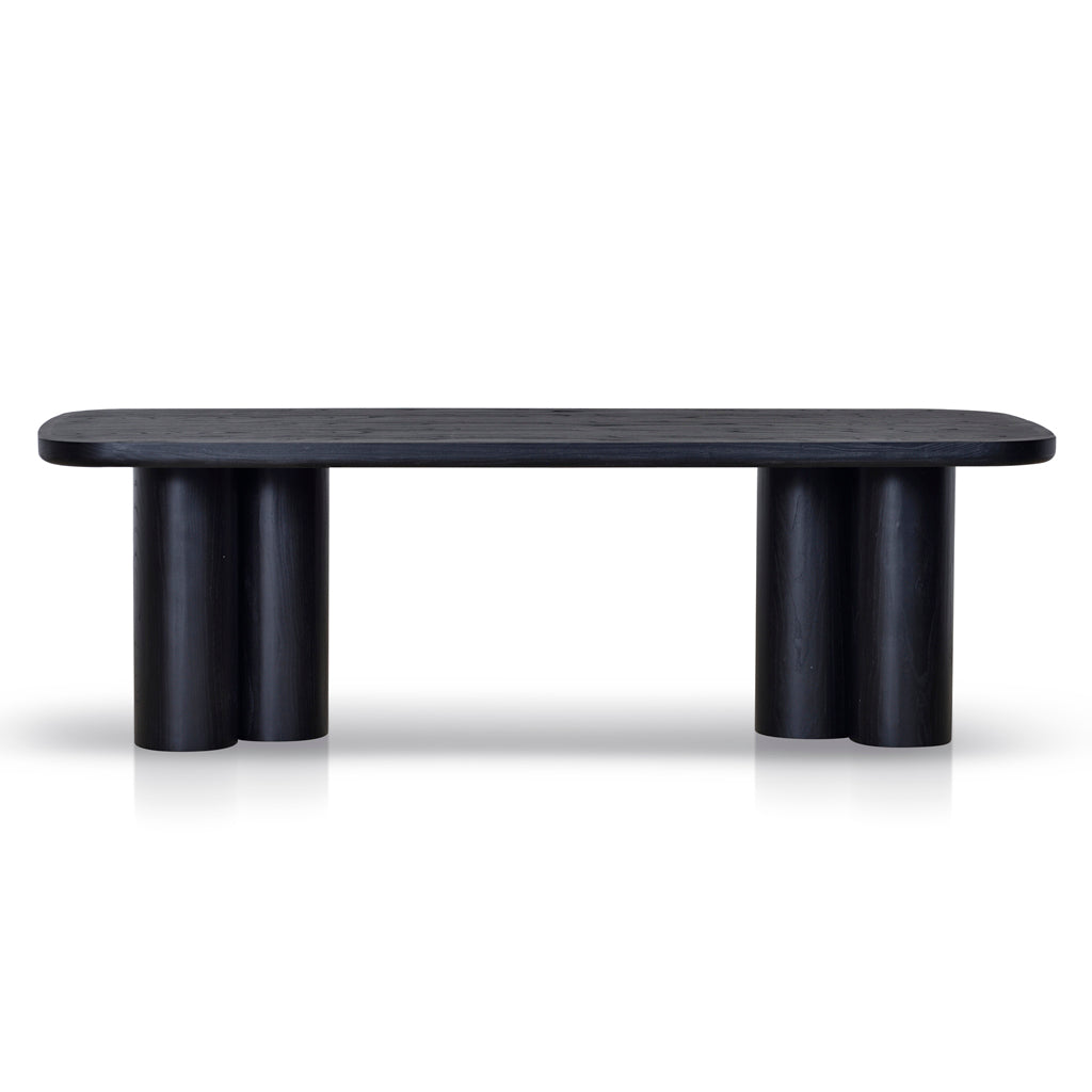 2.4m Elm Dining Table - Full Black - image 2
