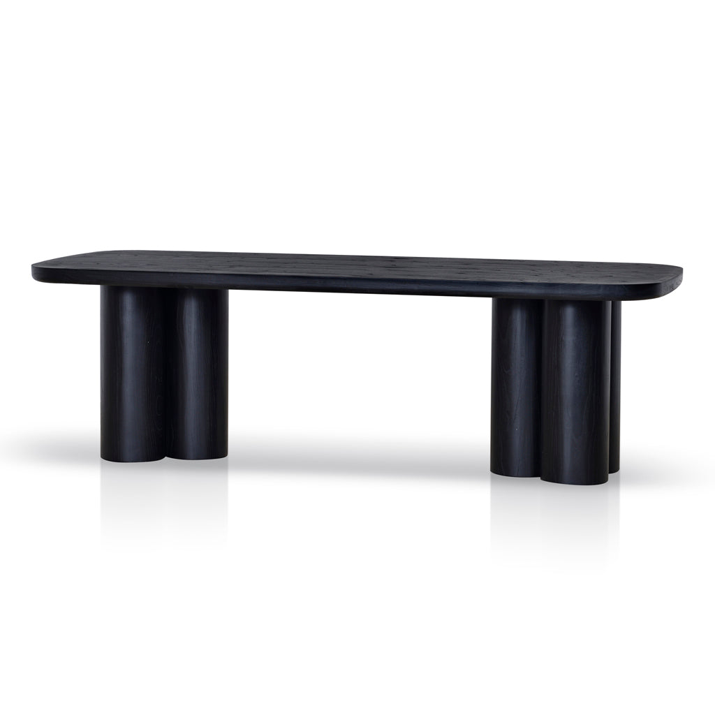2.4m Elm Dining Table - Full Black - image 3