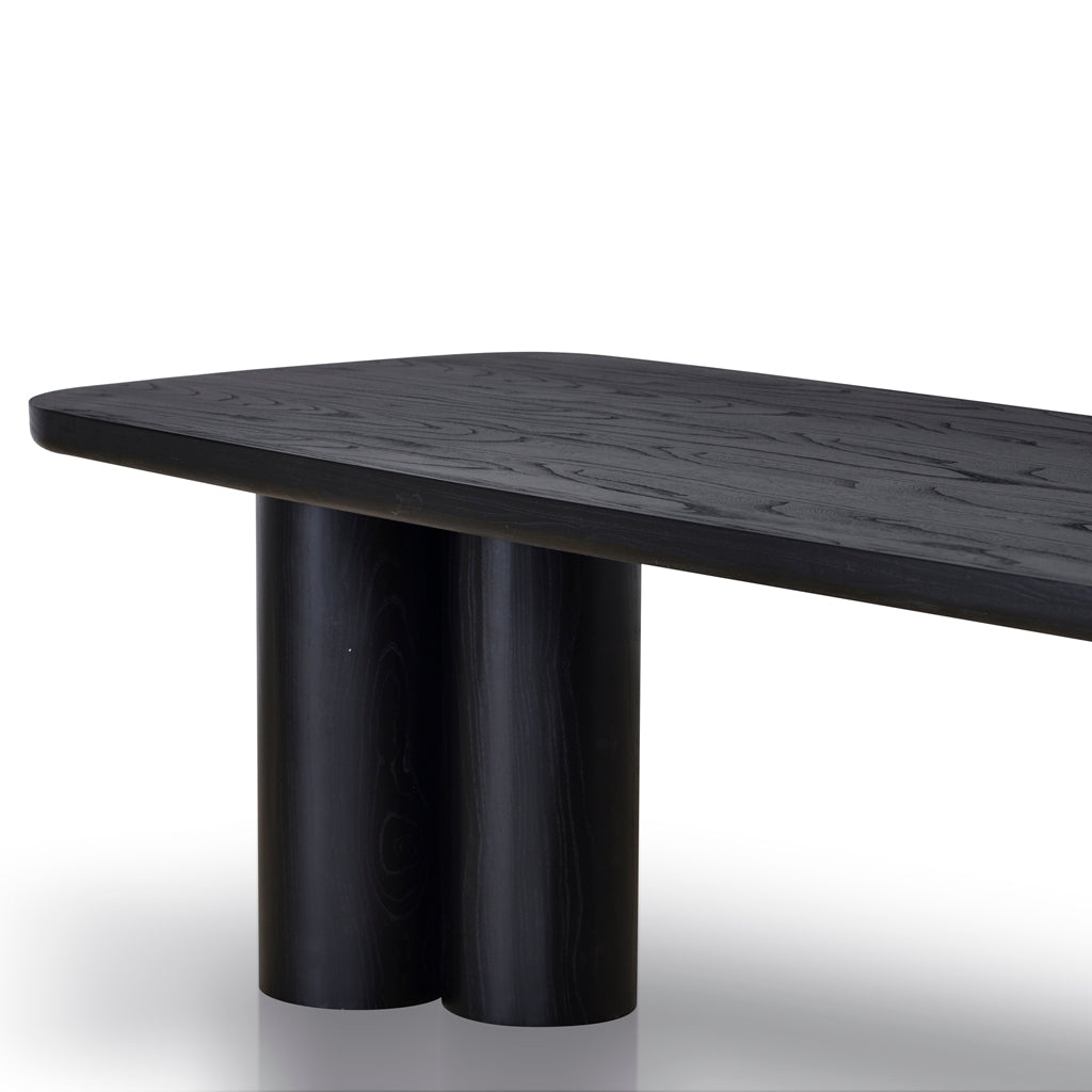 2.4m Elm Dining Table - Full Black - image 4