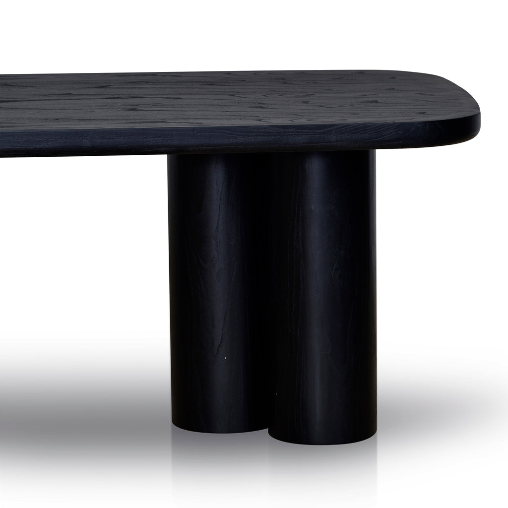 2.4m Elm Dining Table - Full Black - image 6