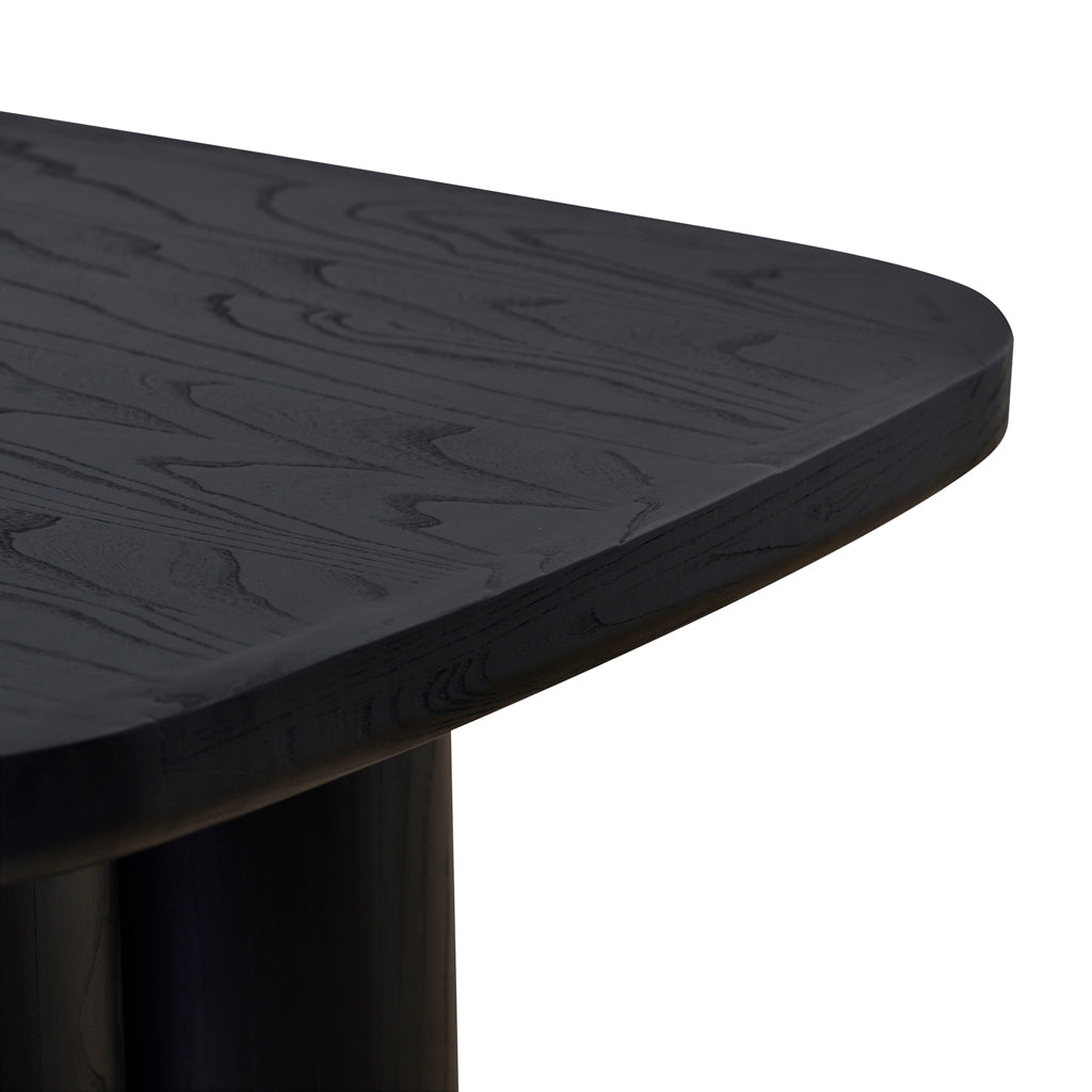 2.4m Elm Dining Table - Full Black - image 10
