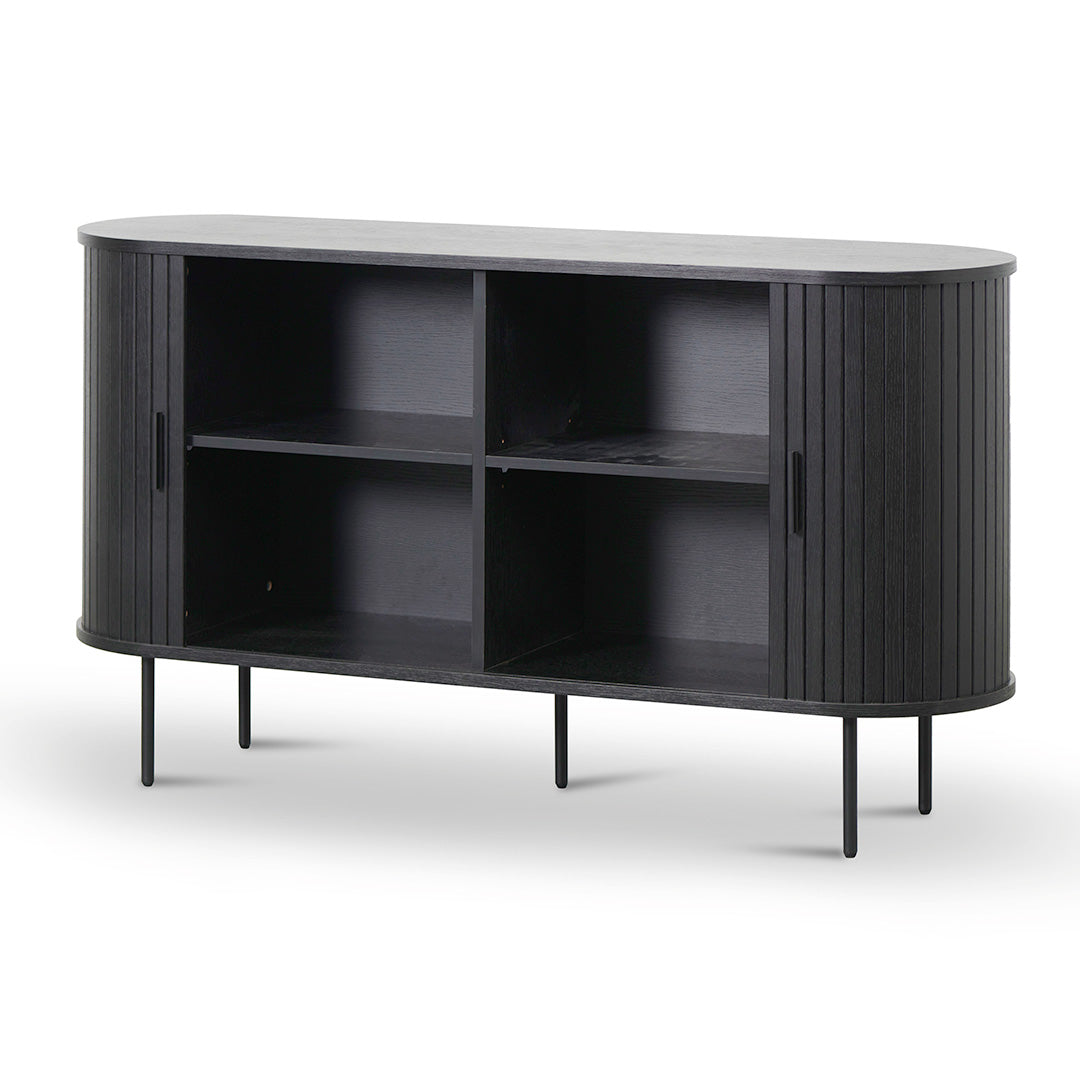 1.4m Wooden Buffets Unit - Full Black