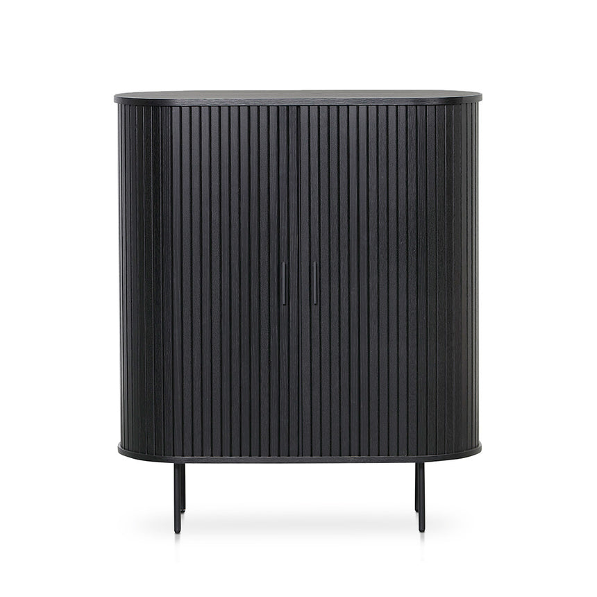 1.18 (H) Wooden Storage Cabinet - Full Black