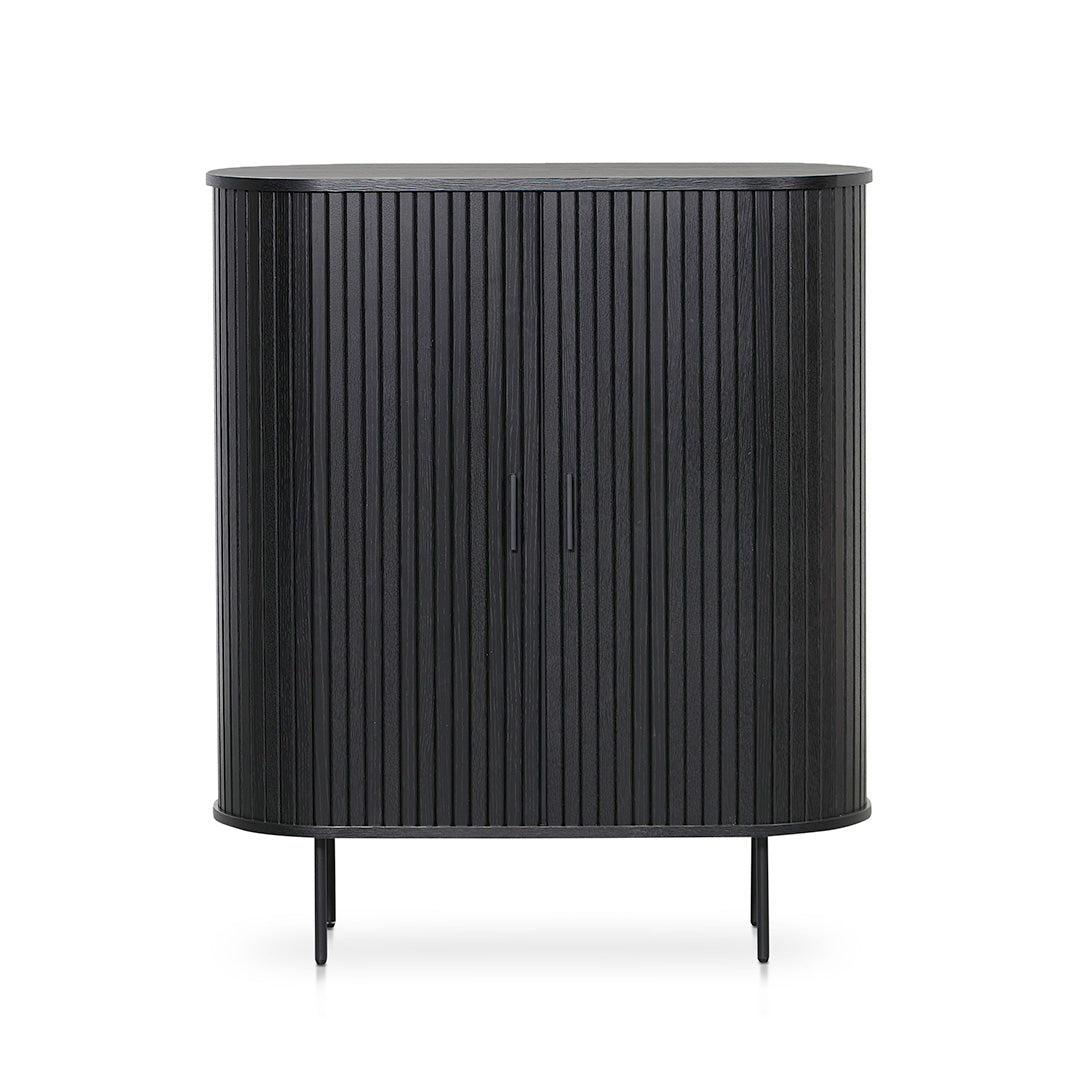 1.18 (H) Wooden Storage Cabinet - Full Black