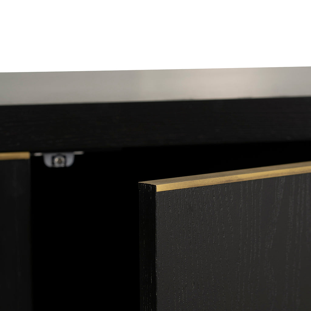 2m Buffet Unit - Textured Espresso Black