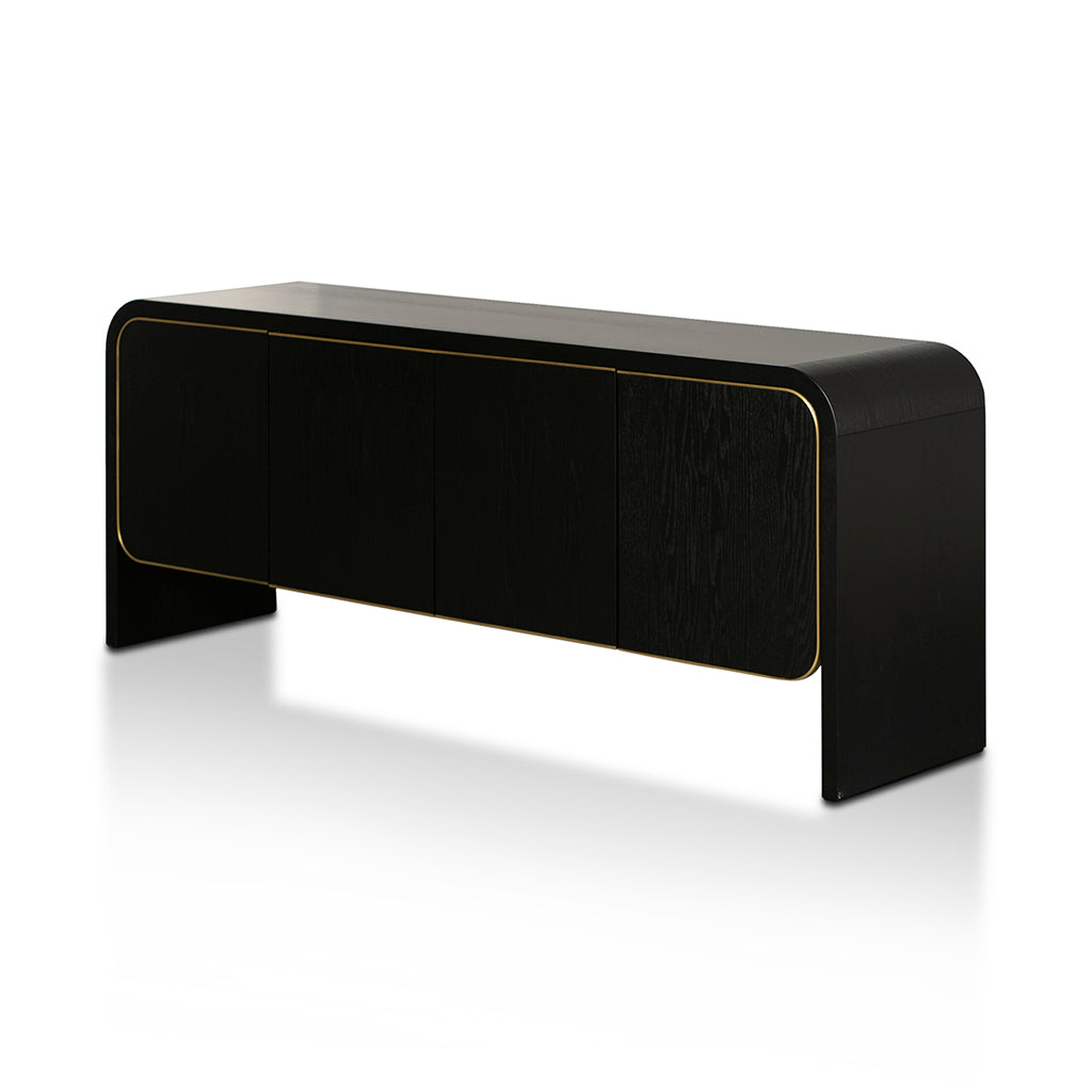 2m Buffet Unit - Textured Espresso Black - Boran