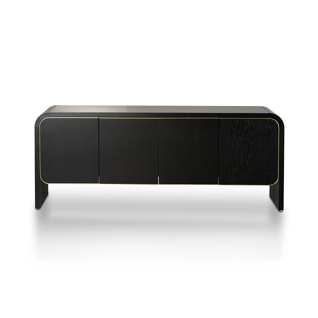 2m Buffet Unit - Textured Espresso Black - Boran
