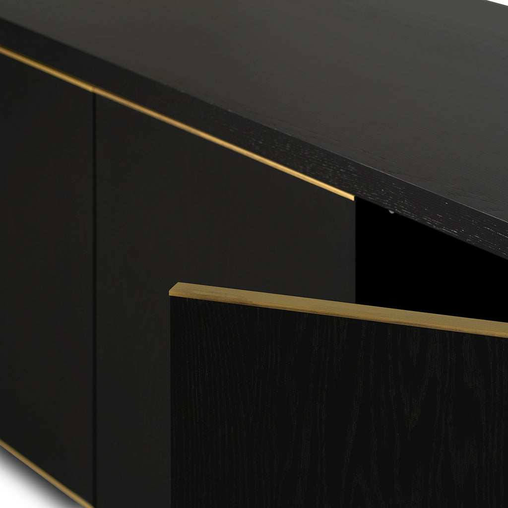 2m Buffet Unit - Textured Espresso Black