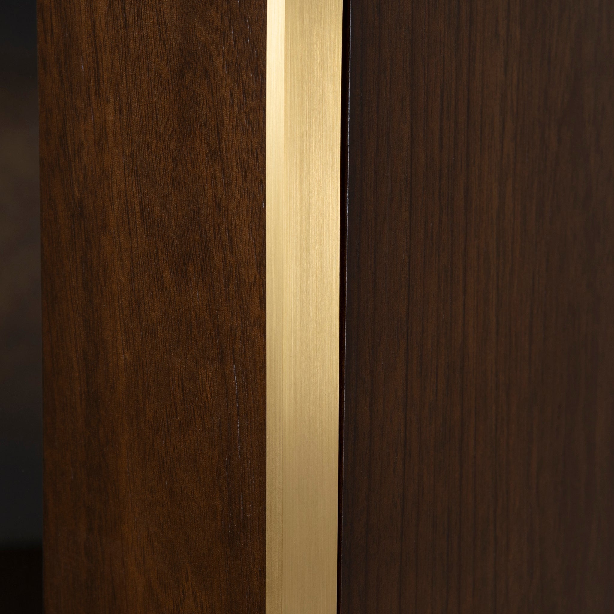 CDT8529-VA 2m (H) Glass Cabinet - Walnut