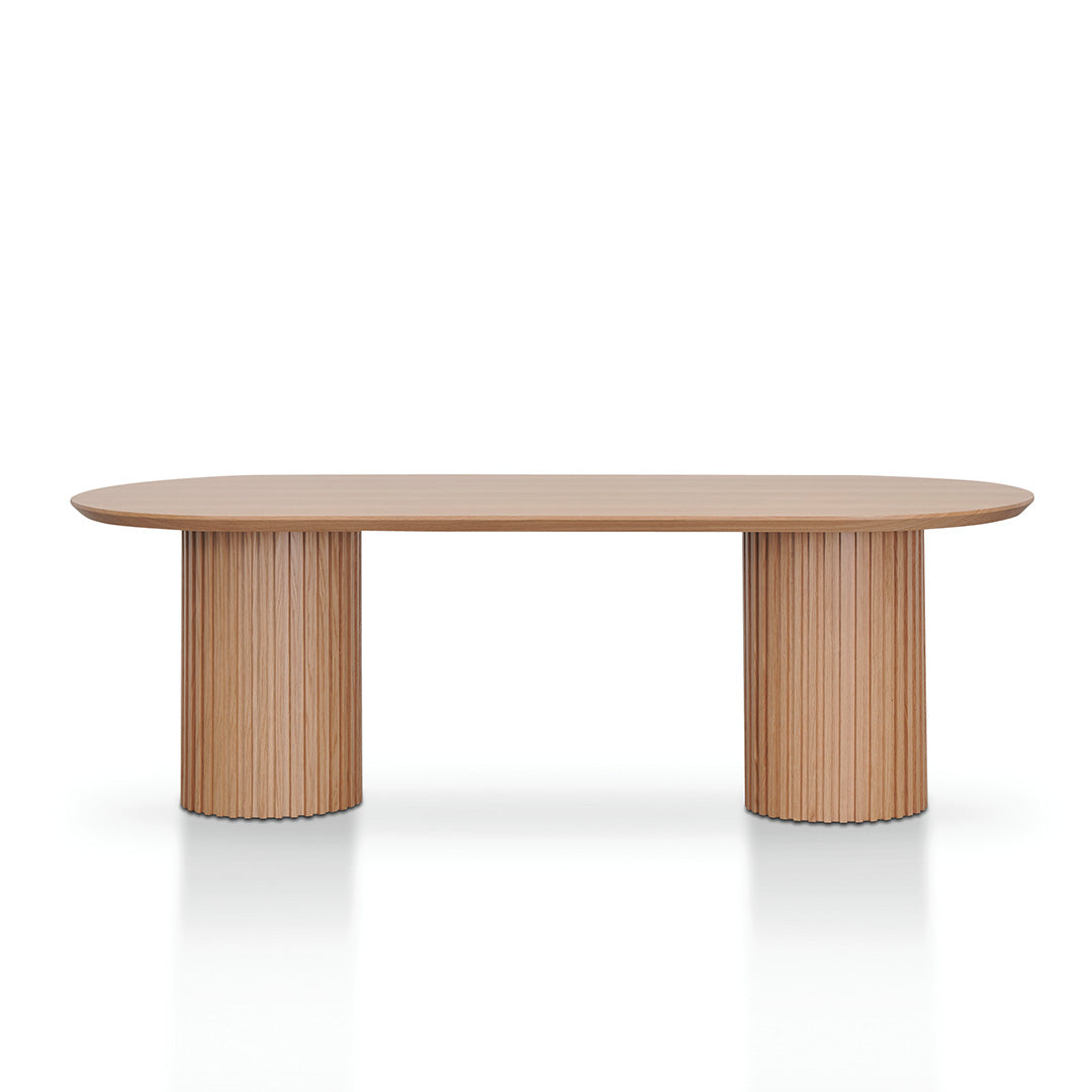 2.5m Wooden Dining Table - Natural - image 3