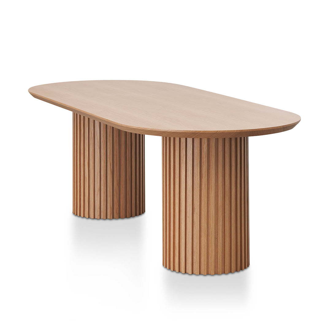 2.5m Wooden Dining Table - Natural - image 8