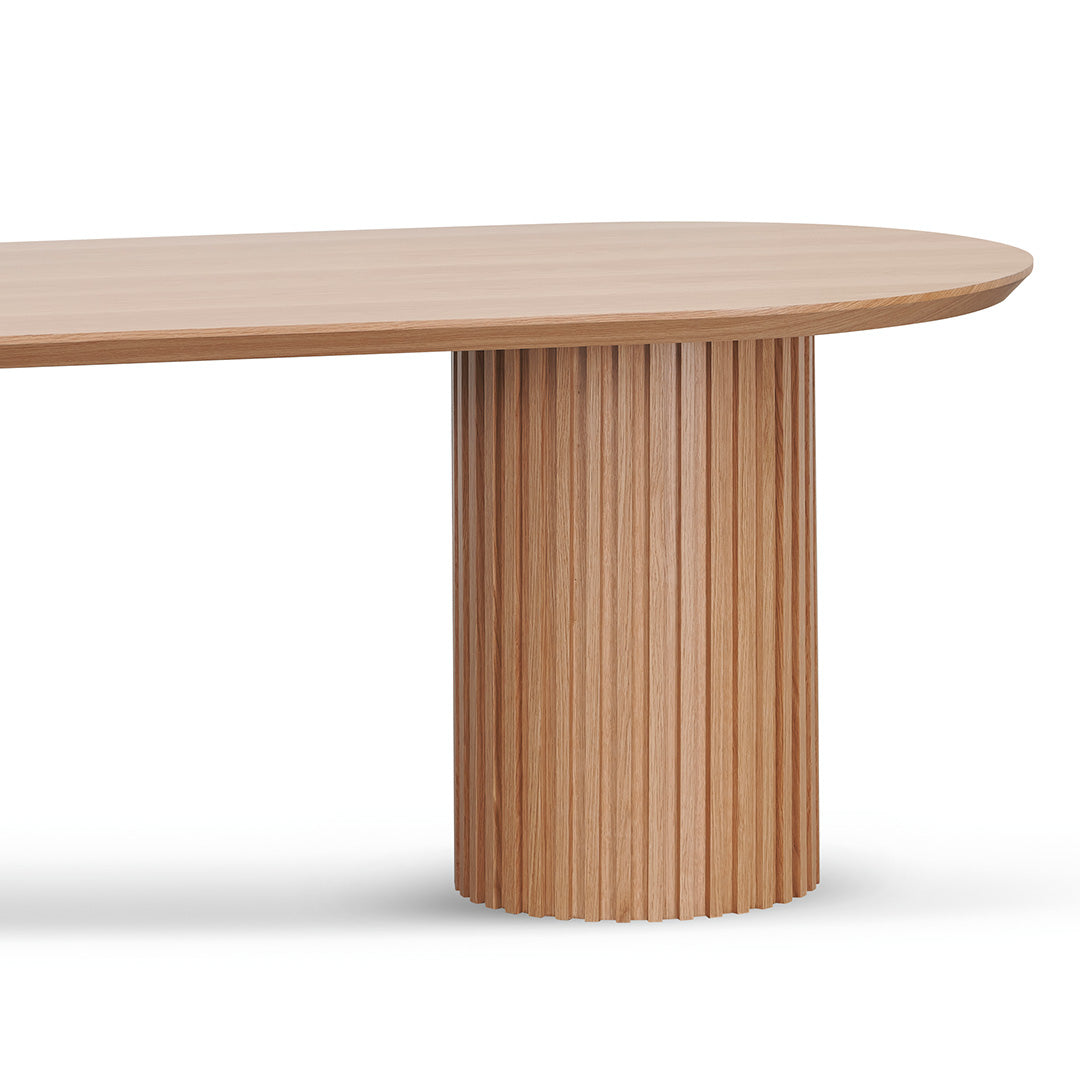 2.5m Wooden Dining Table - Natural - image 10