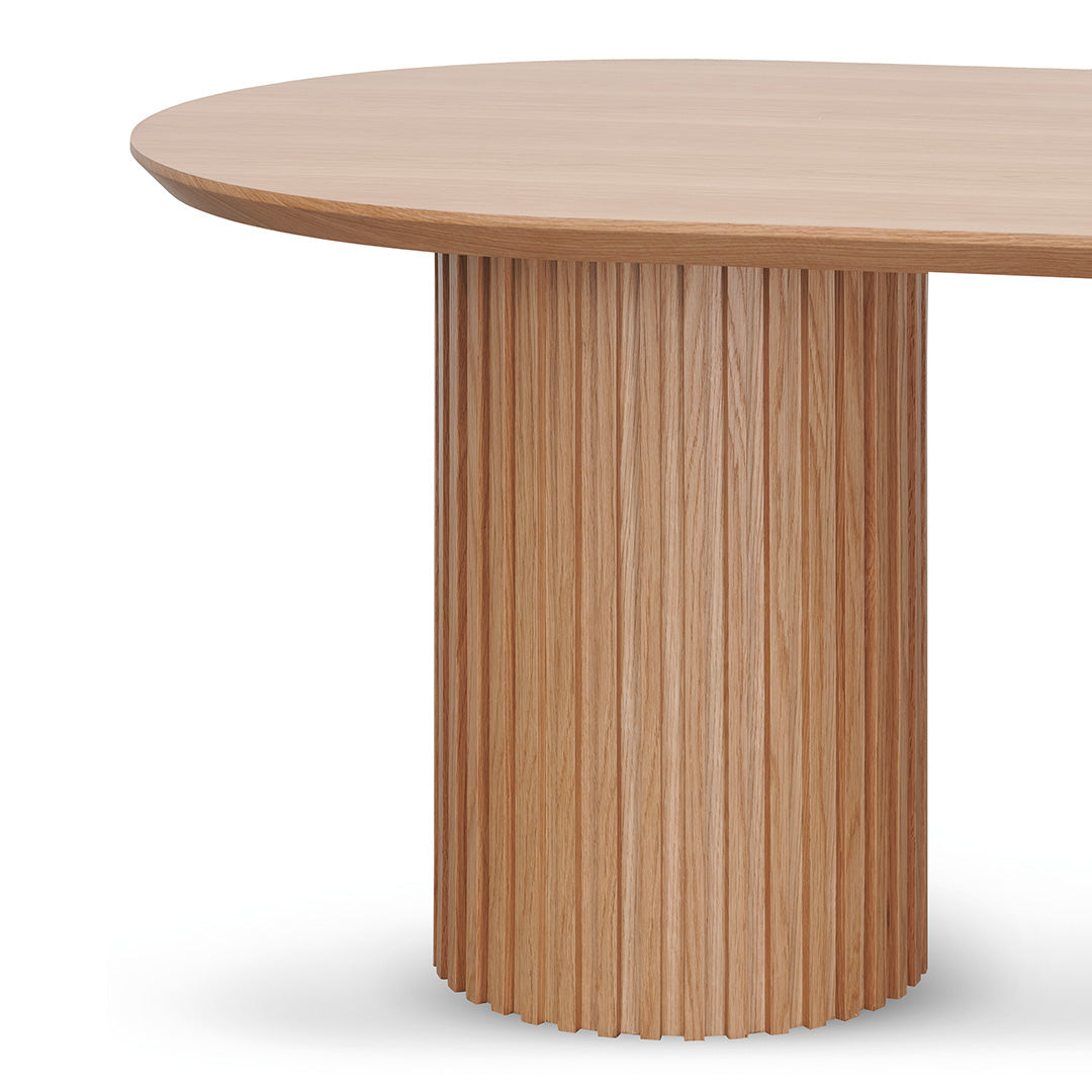 2.5m Wooden Dining Table - Natural - image 9