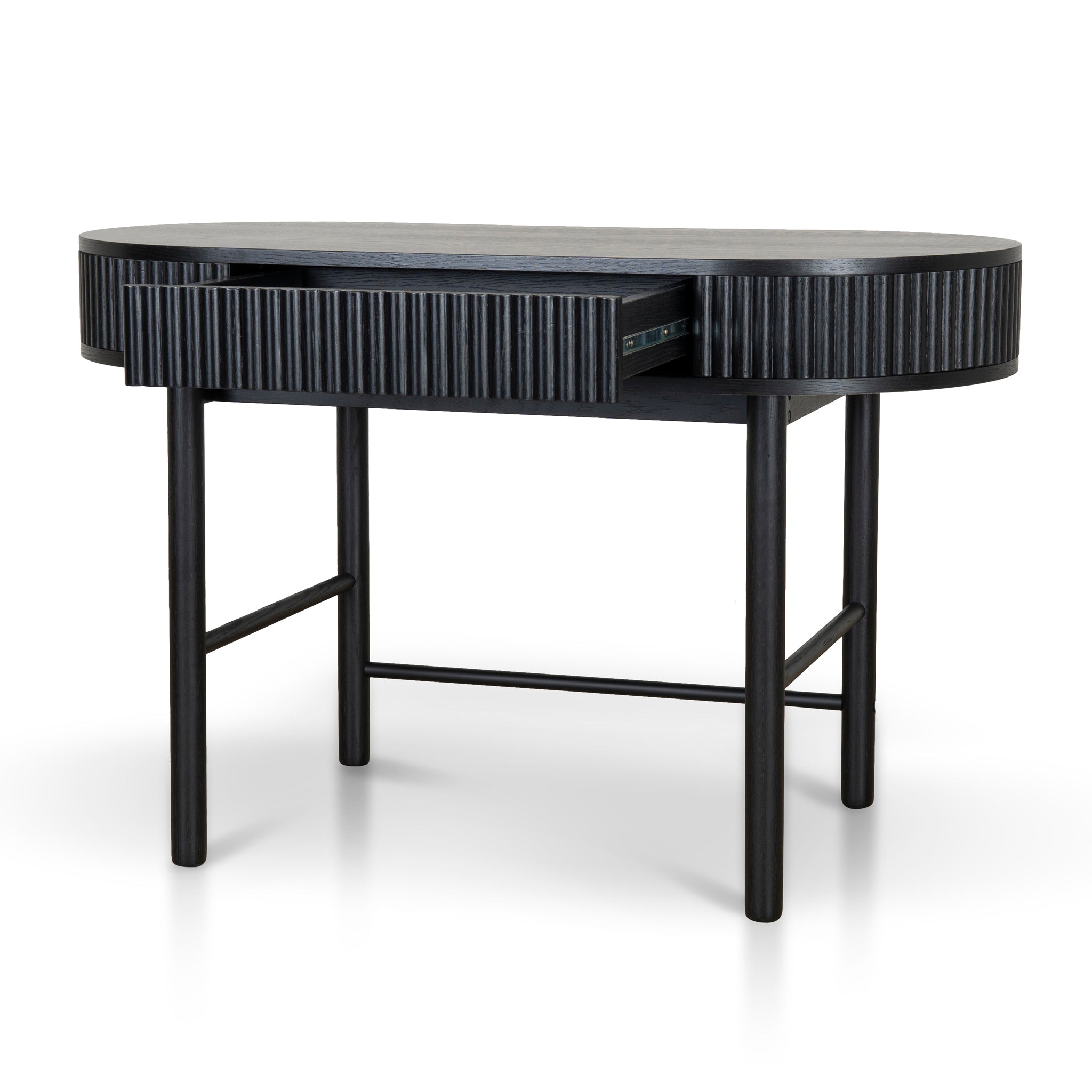 1.2m Home Office Desk - Full Black - Melita