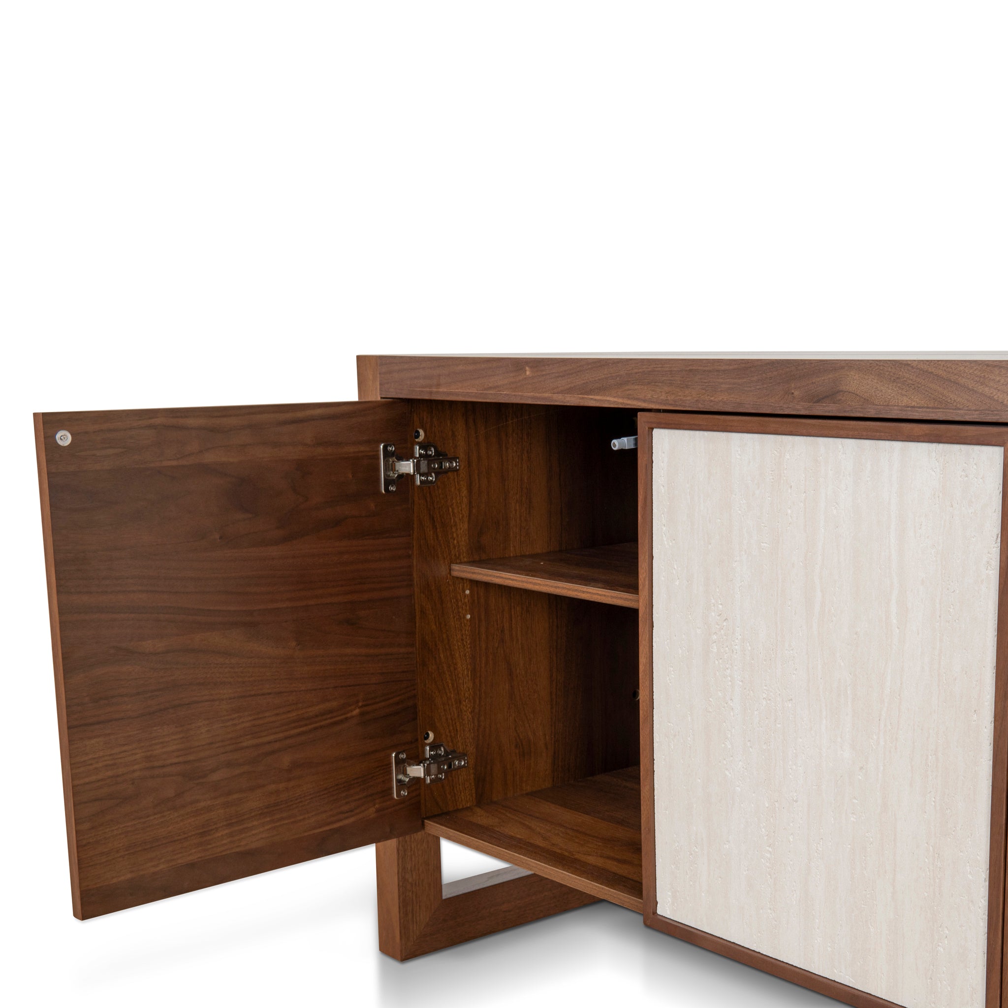 Beige Door Sideboard Unit - Walnut