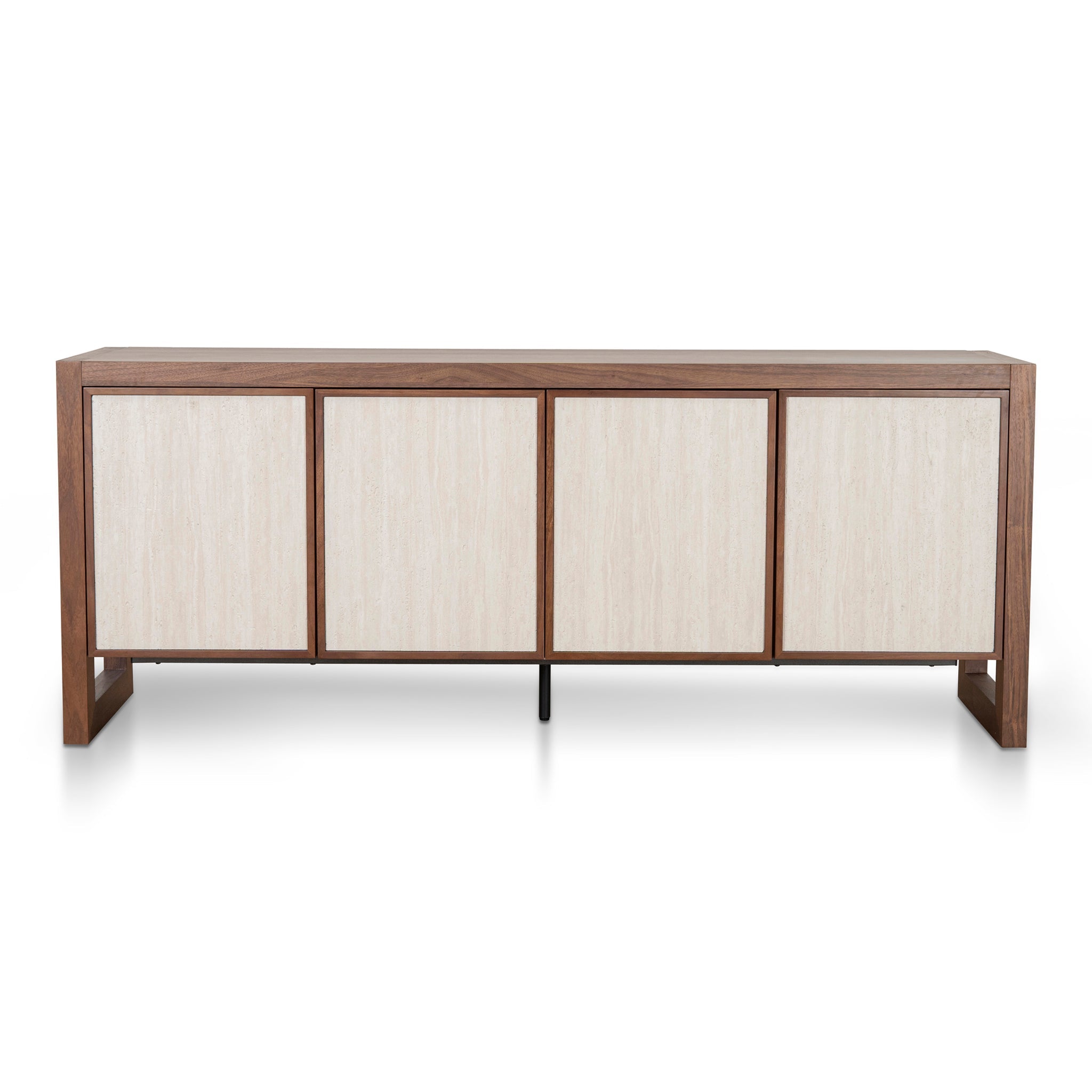 Beige Door Sideboard Unit - Walnut