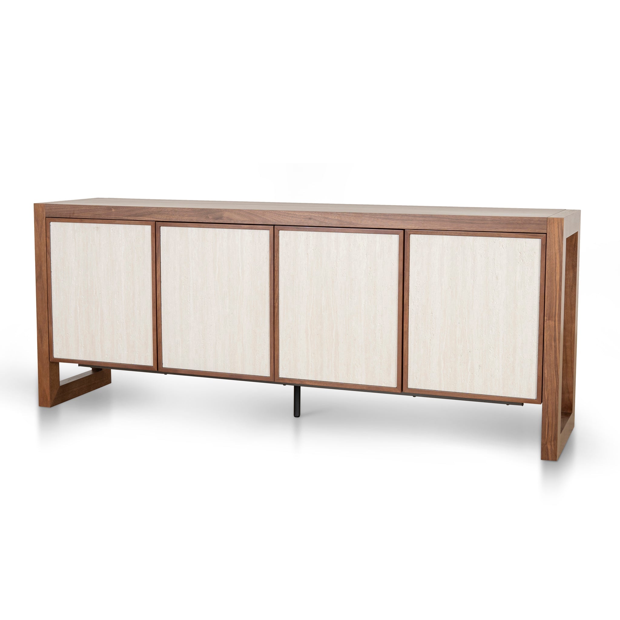 Beige Door Sideboard Unit - Walnut