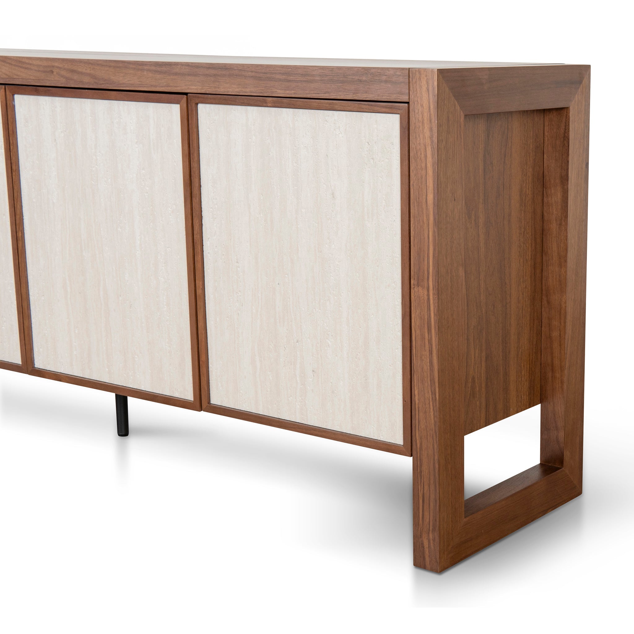 Beige Door Sideboard Unit - Walnut