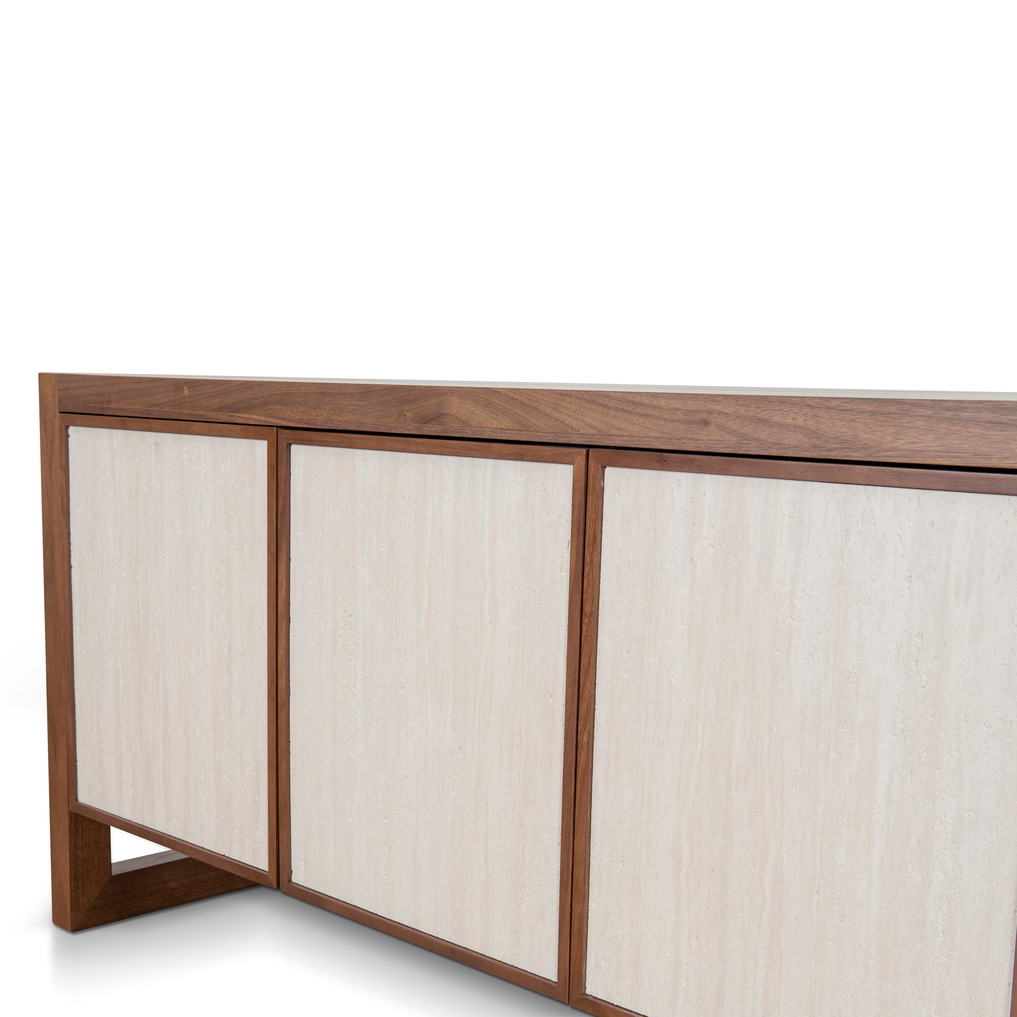 Beige Door Sideboard Unit - Walnut