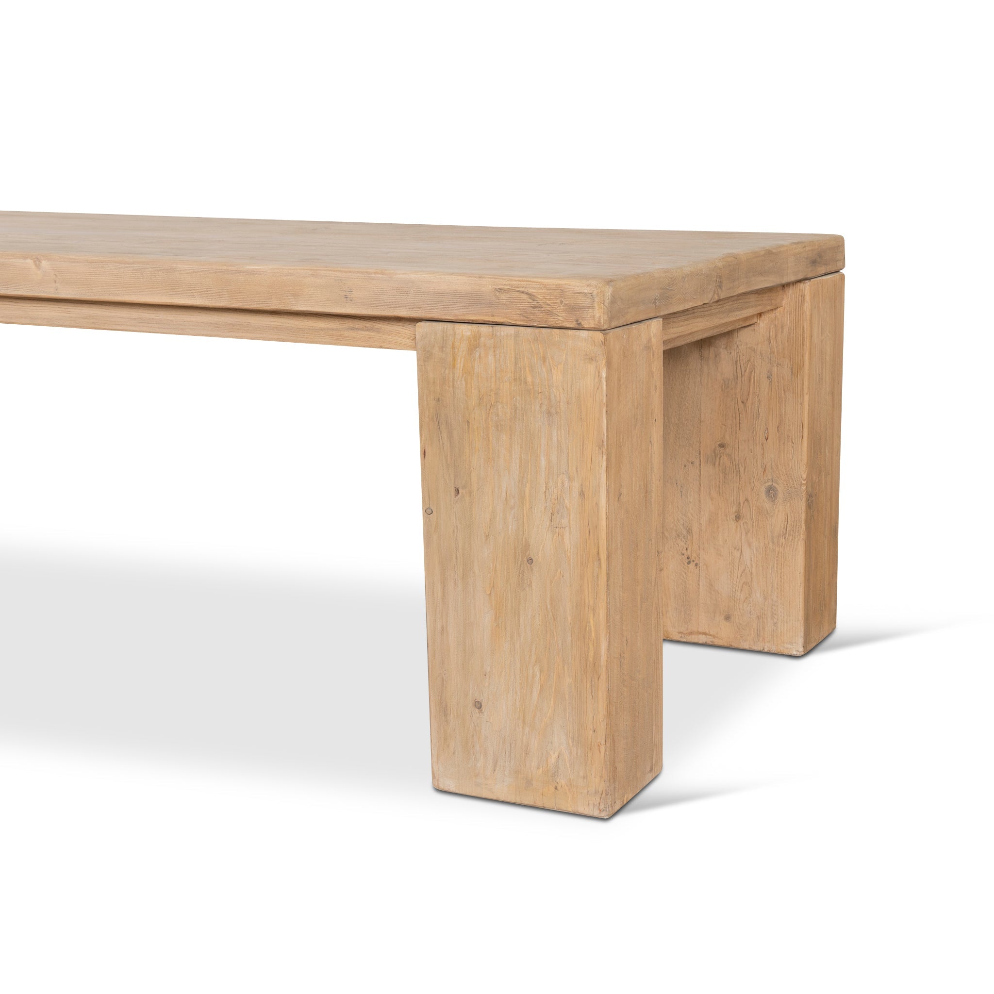 3m Elm Dining Table - Natural