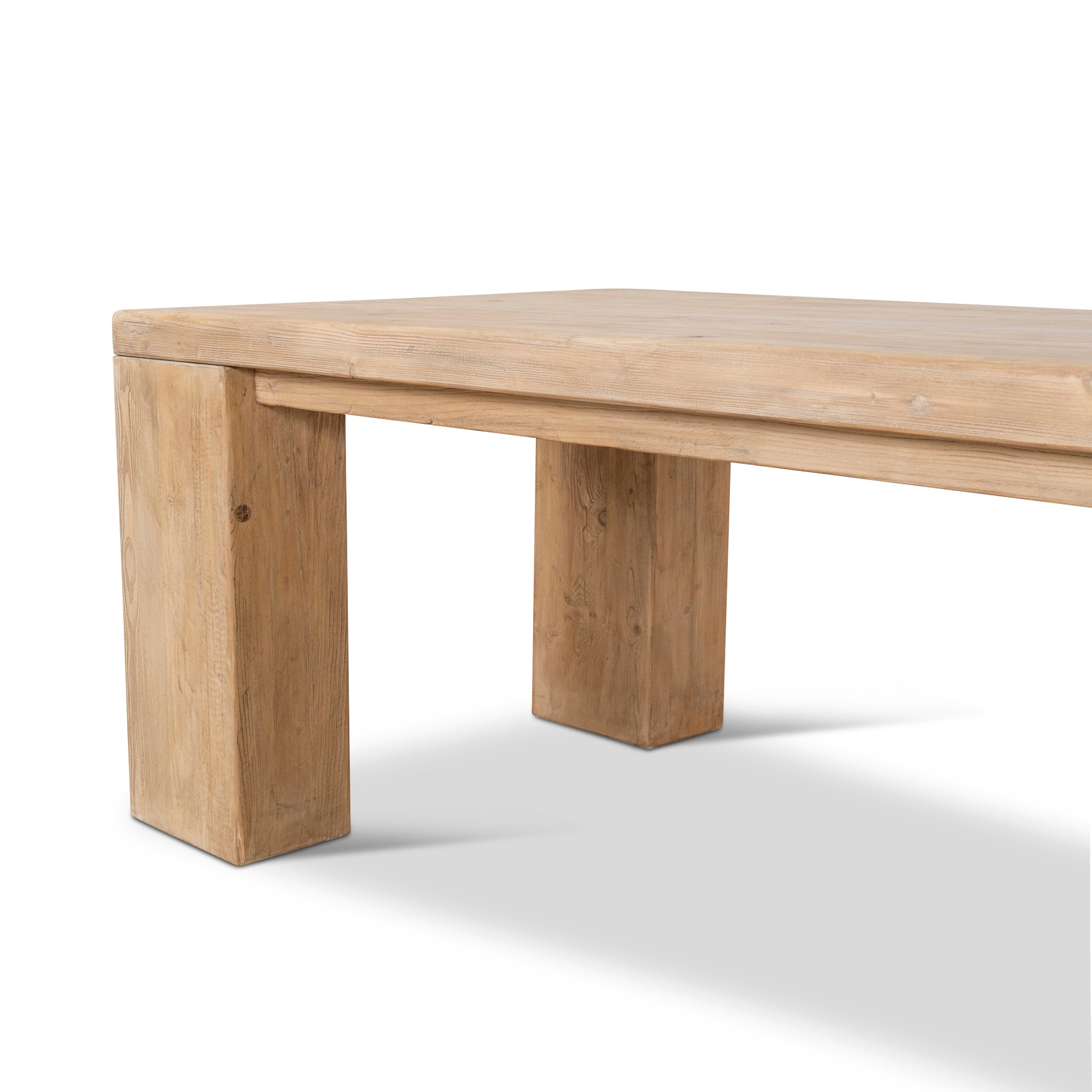 3m Elm Dining Table - Natural