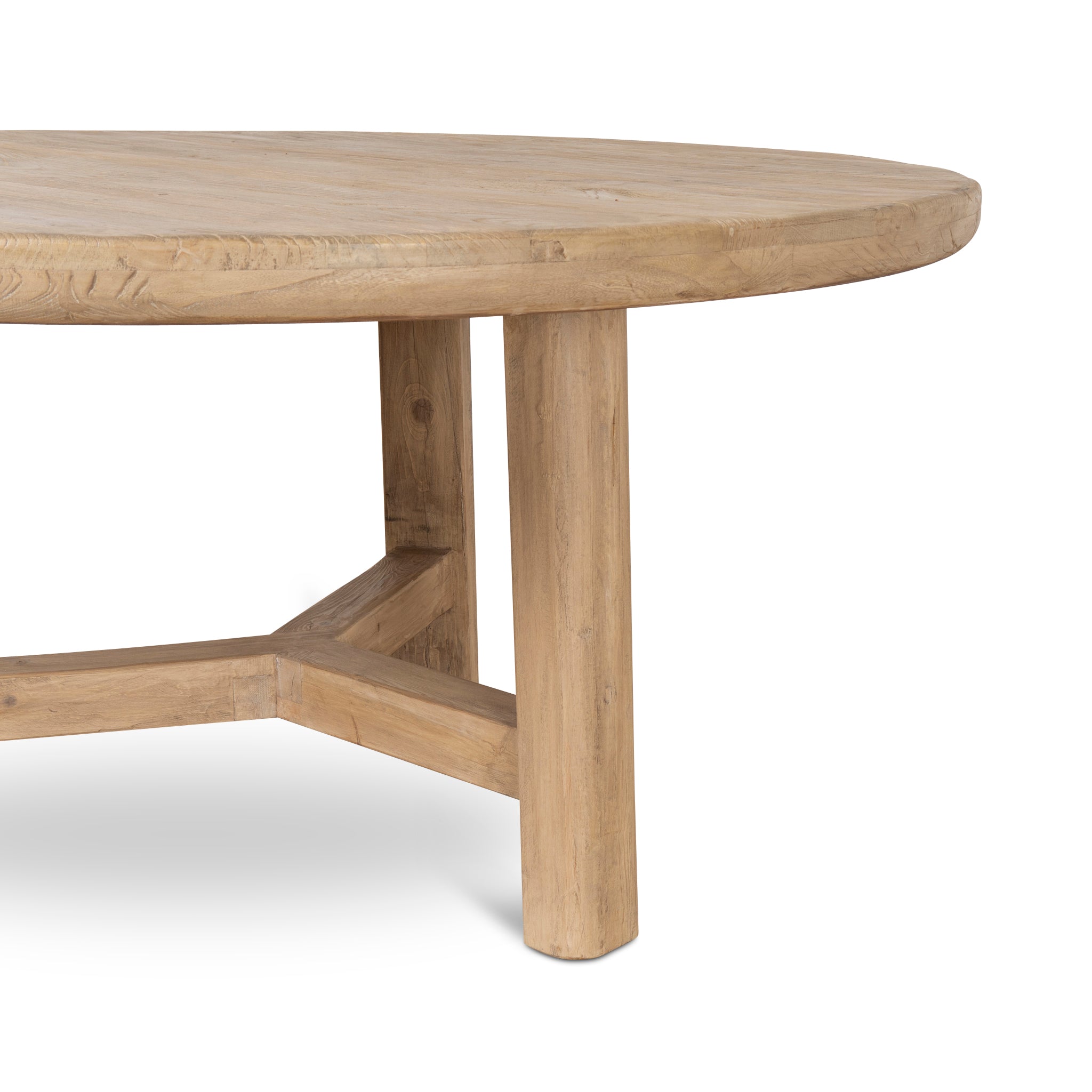 Yamila 1.52m Elm Round Dining Table - Natural