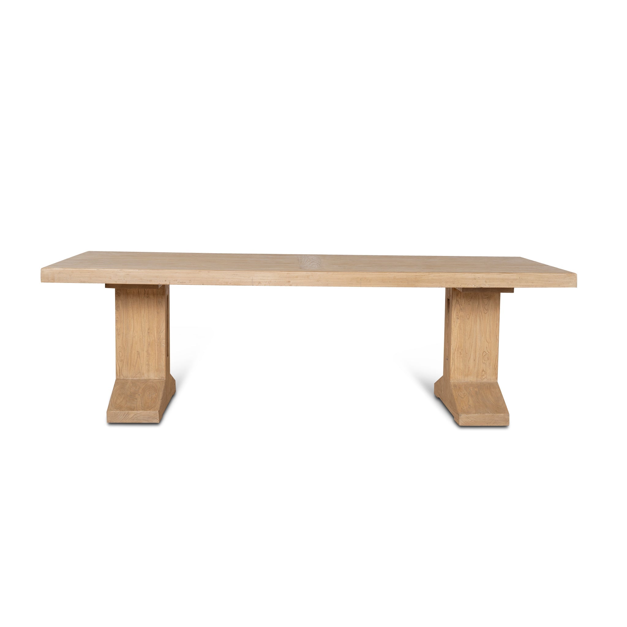 2.44m Elm Dining Table - Natural