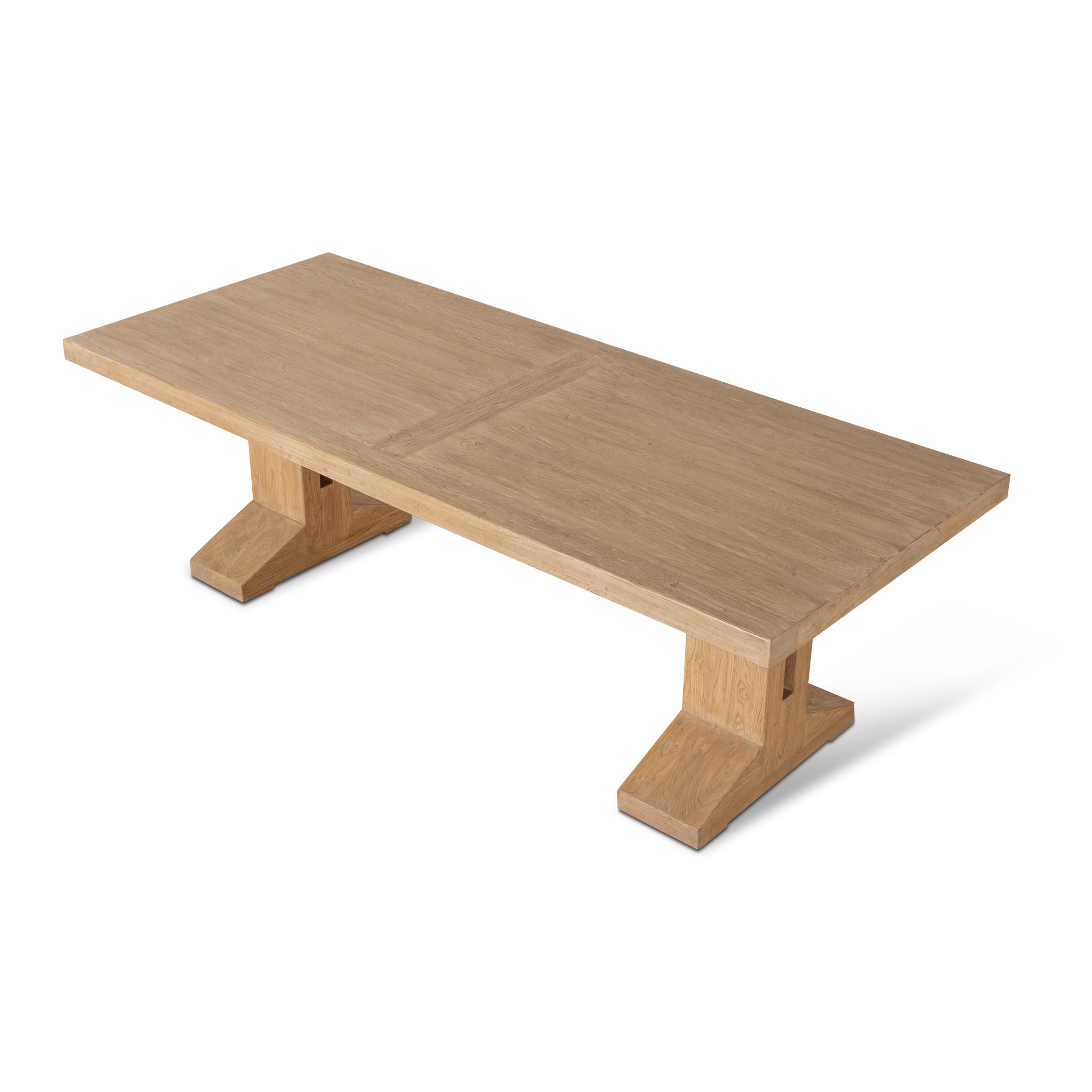 2.44m Elm Dining Table - Natural - Doran