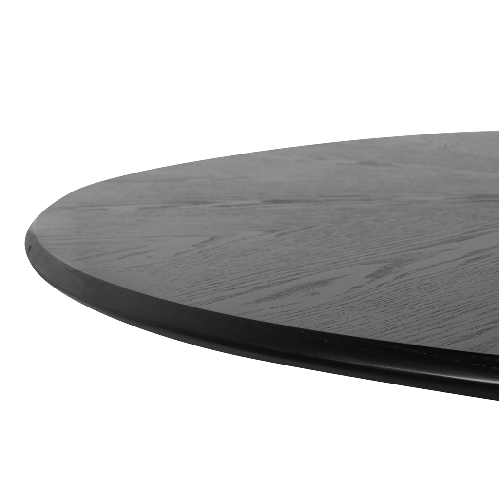 1.2m Round Dining Table - Full Black