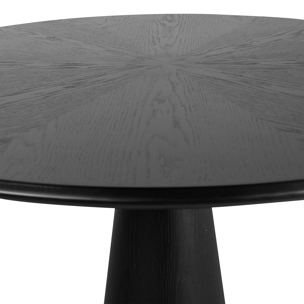 1.2m Round Dining Table - Full Black