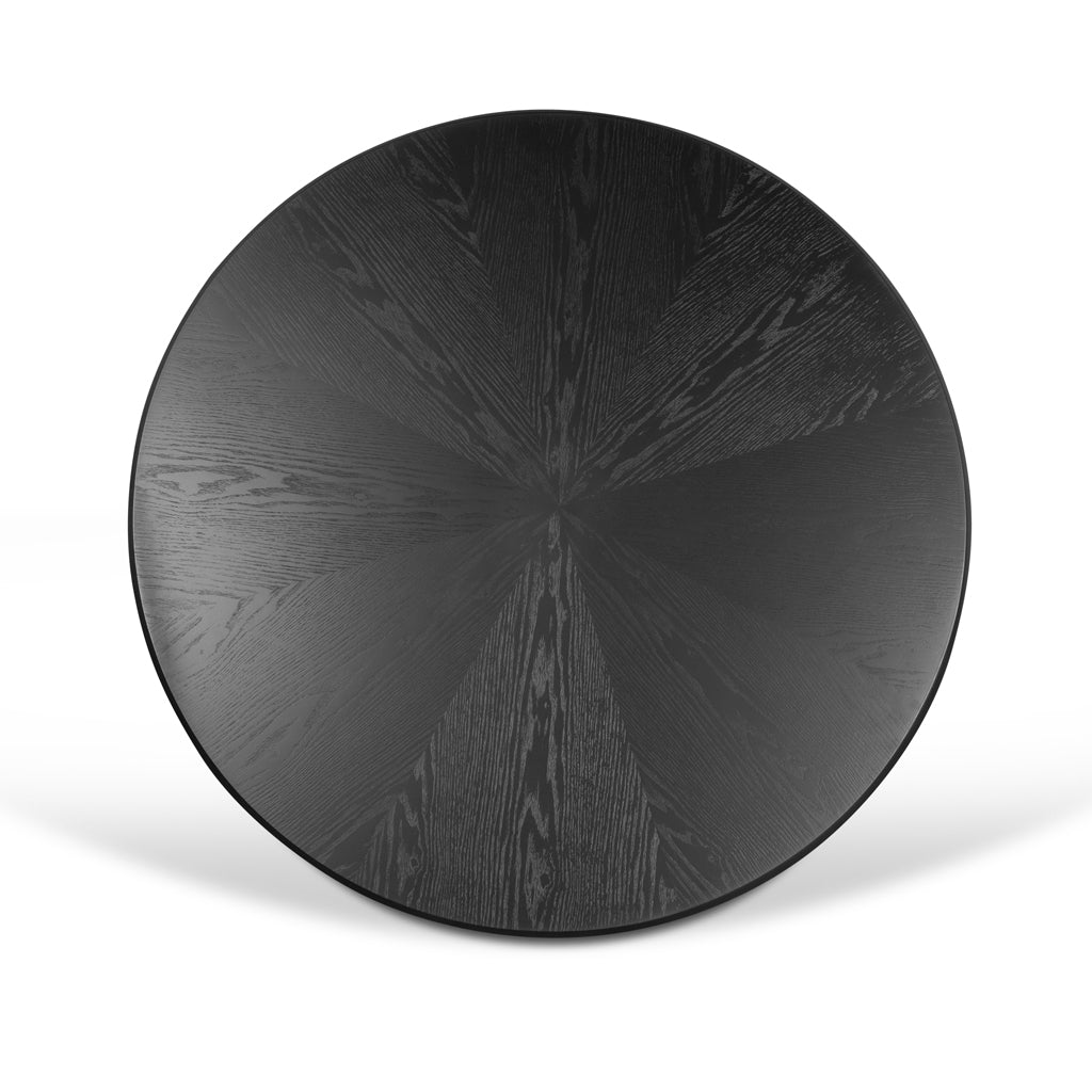 1.2m Round Dining Table - Full Black