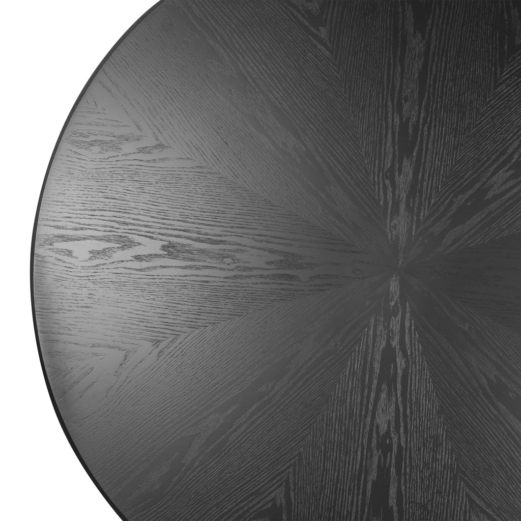 1.2m Round Dining Table - Full Black