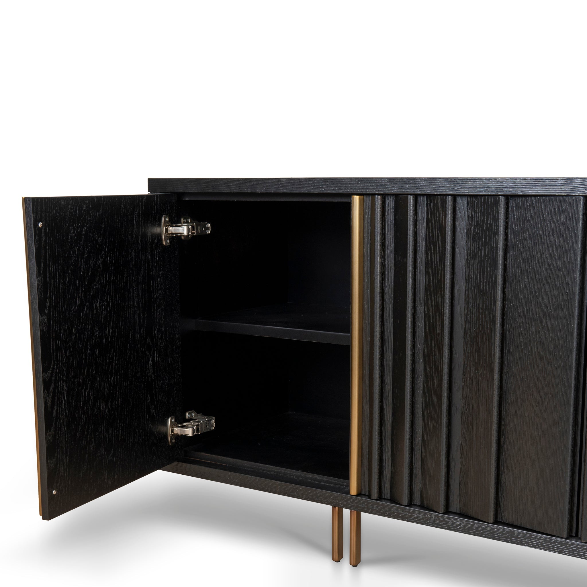 2m Buffet Unit - Textured Espresso Black