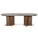 2.4m Pill Shape Dining Table - Caramel Oak - image 2