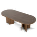 2.4m Pill Shape Dining Table - Caramel Oak - image 3
