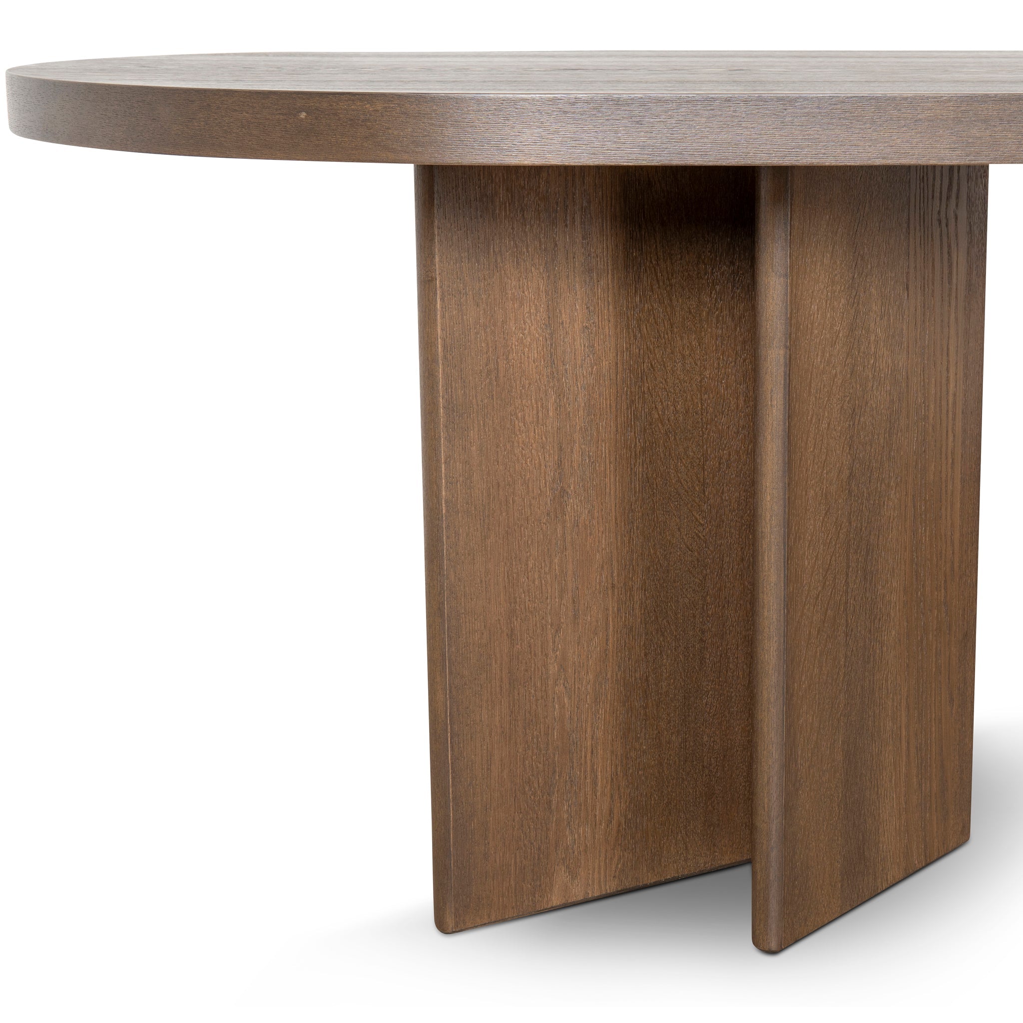 2.4m Pill Shape Dining Table - Caramel Oak - image 5