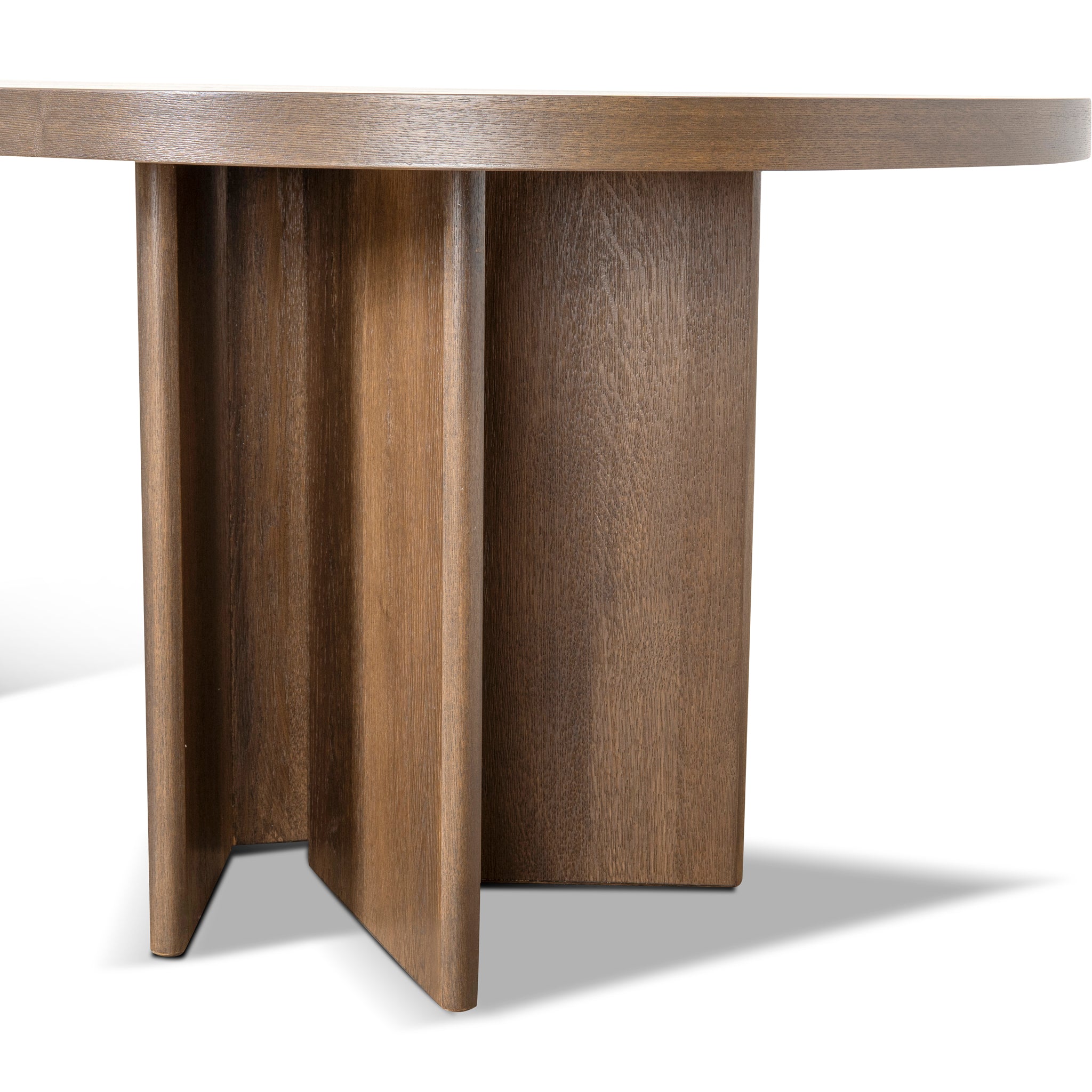 2.4m Pill Shape Dining Table - Caramel Oak - image 7