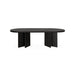 2.4m Pill Shape Dining Table - Textured Espresso Black - image 2