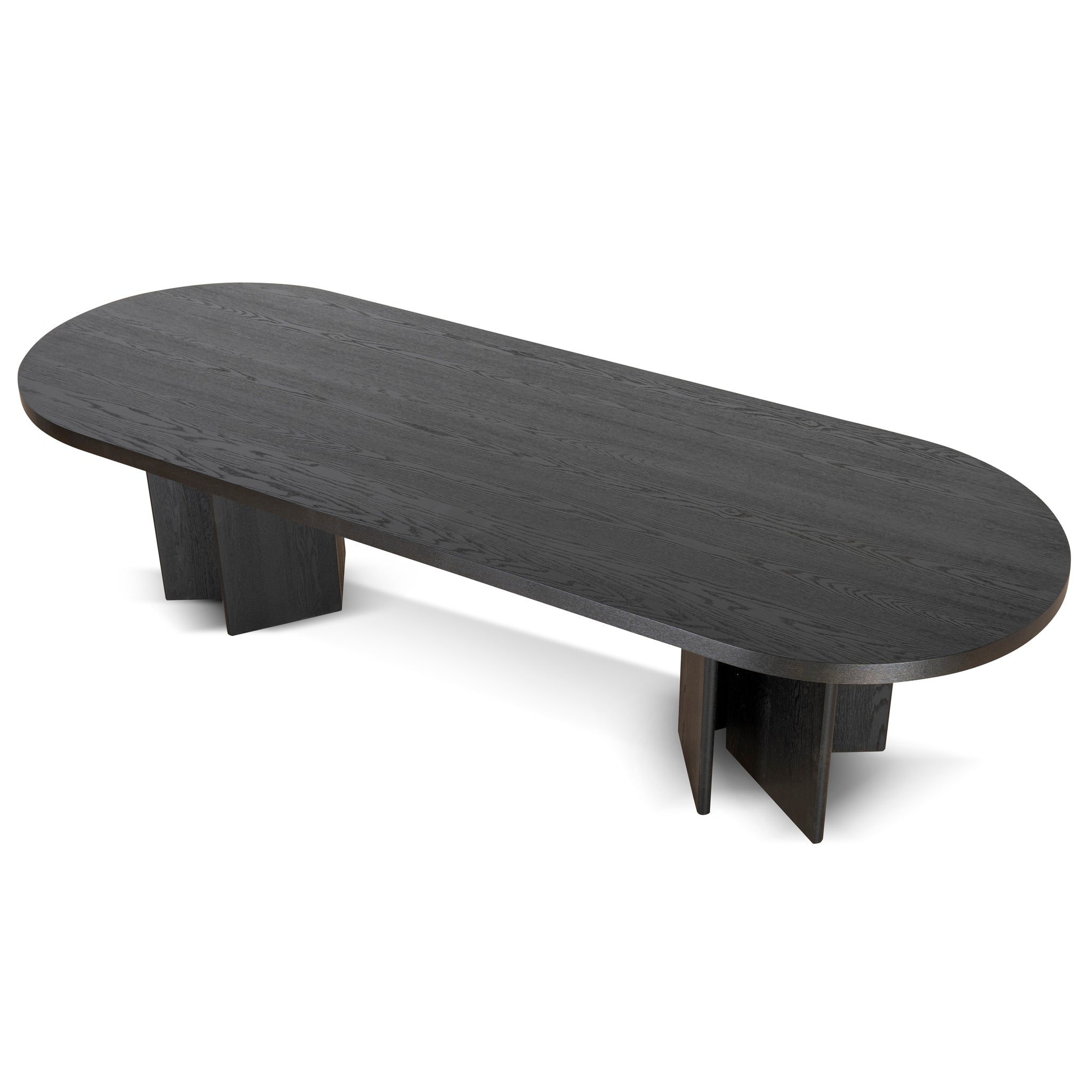 3m Pill Shape Dining Table - Textured Espresso Black - image 3