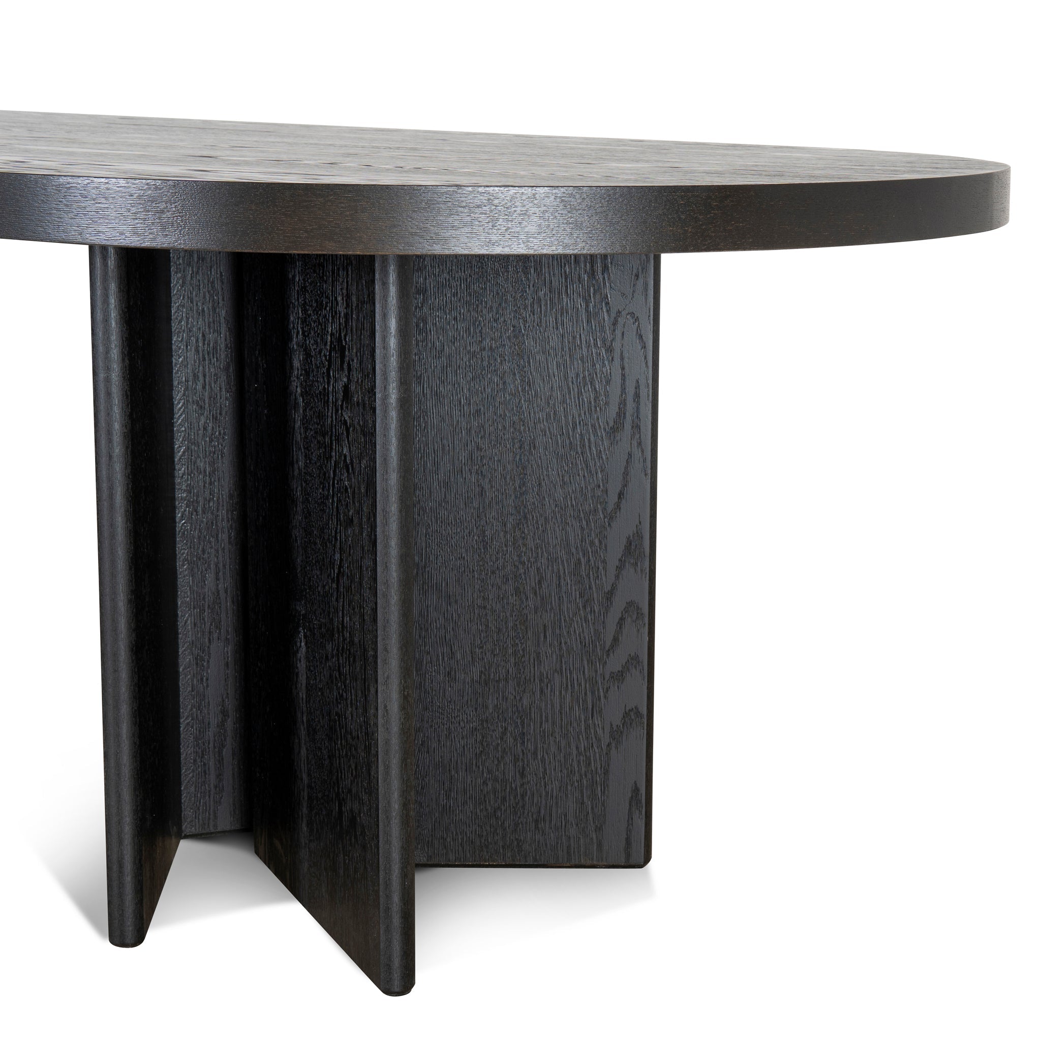 3m Pill Shape Dining Table - Textured Espresso Black - image 4