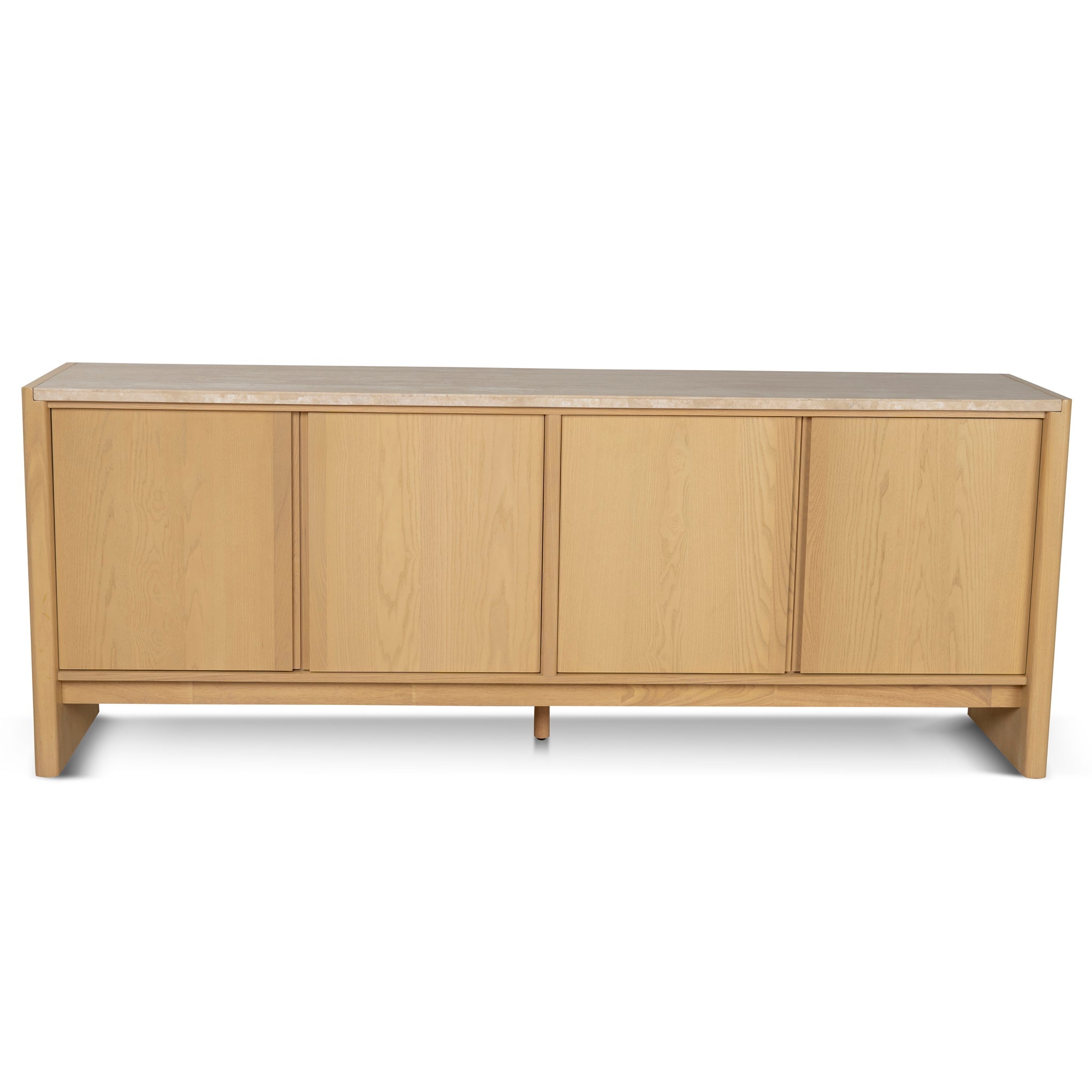 2.1m Travertine Top Sideboard Unit - Creme Ash