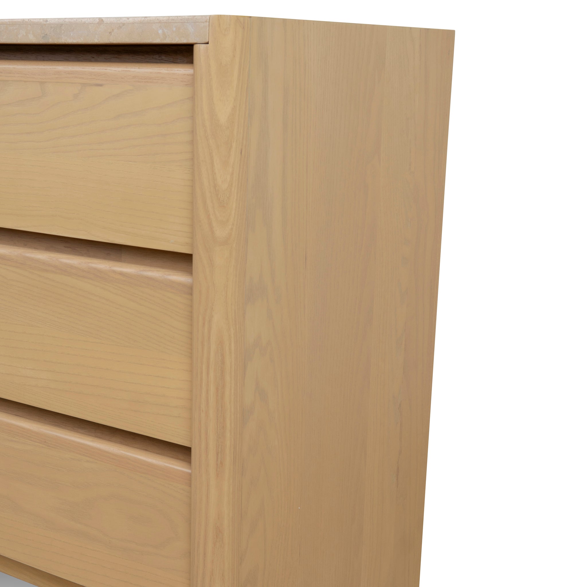 160m Travertine Chest of Drawers - Creme Ash