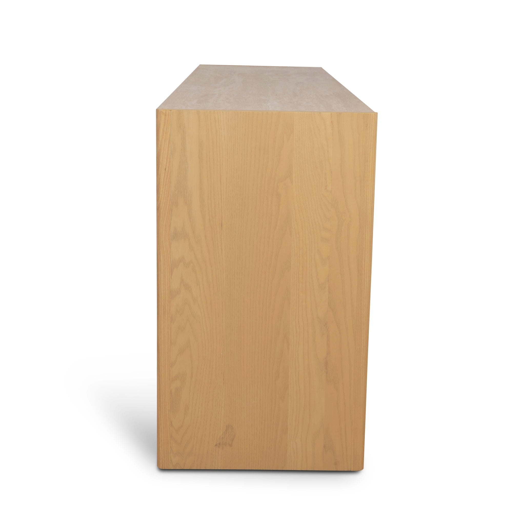 1.4m Travertine Top Console Table - Creme Ash