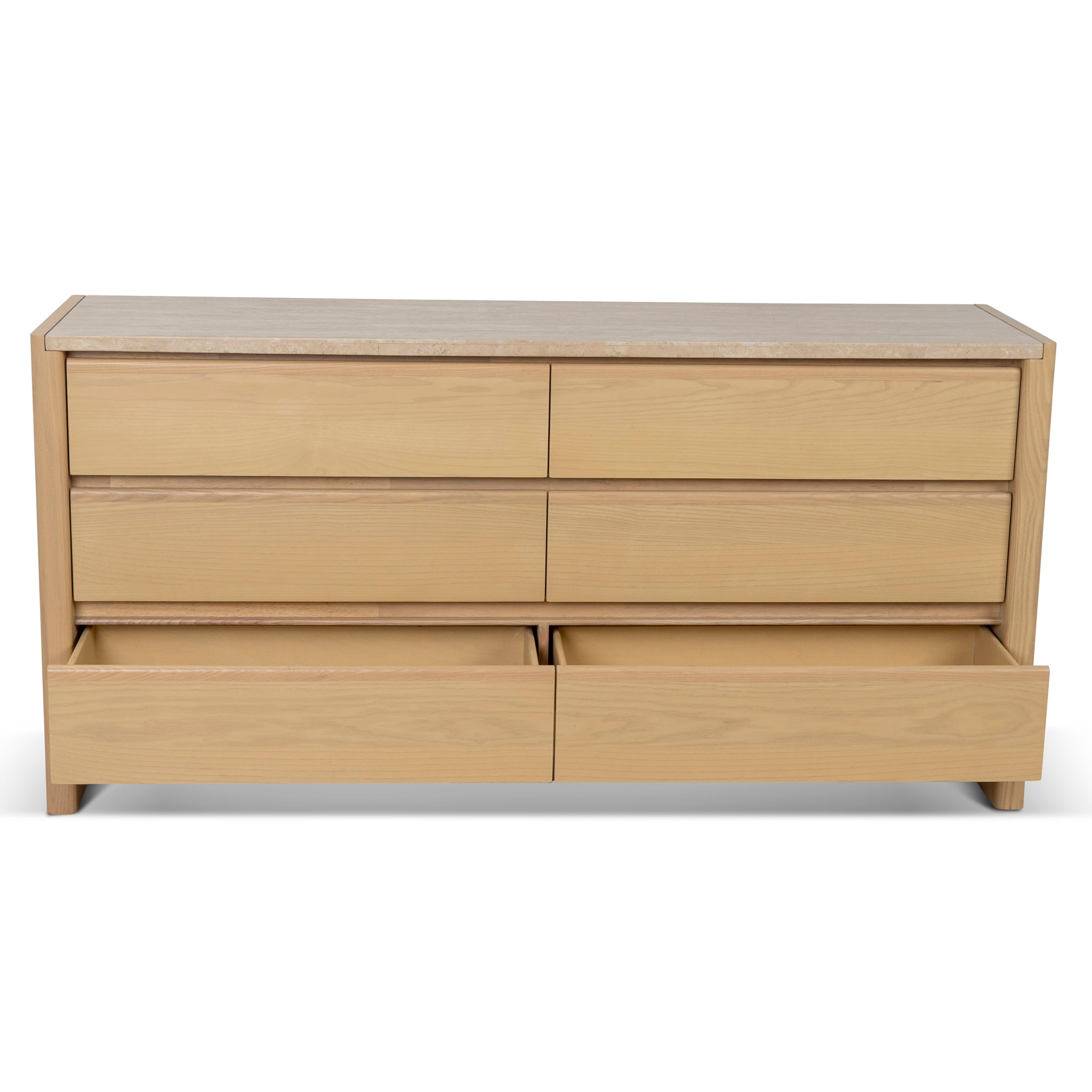 160m Travertine Chest of Drawers - Creme Ash