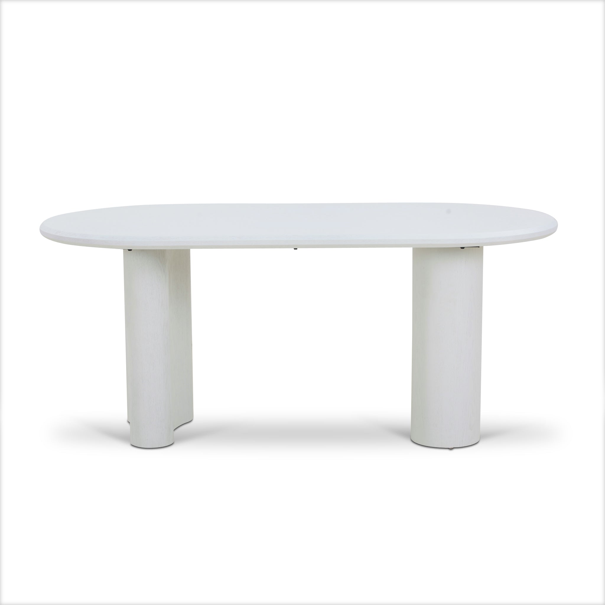 1.8m Oval Dining Table - White