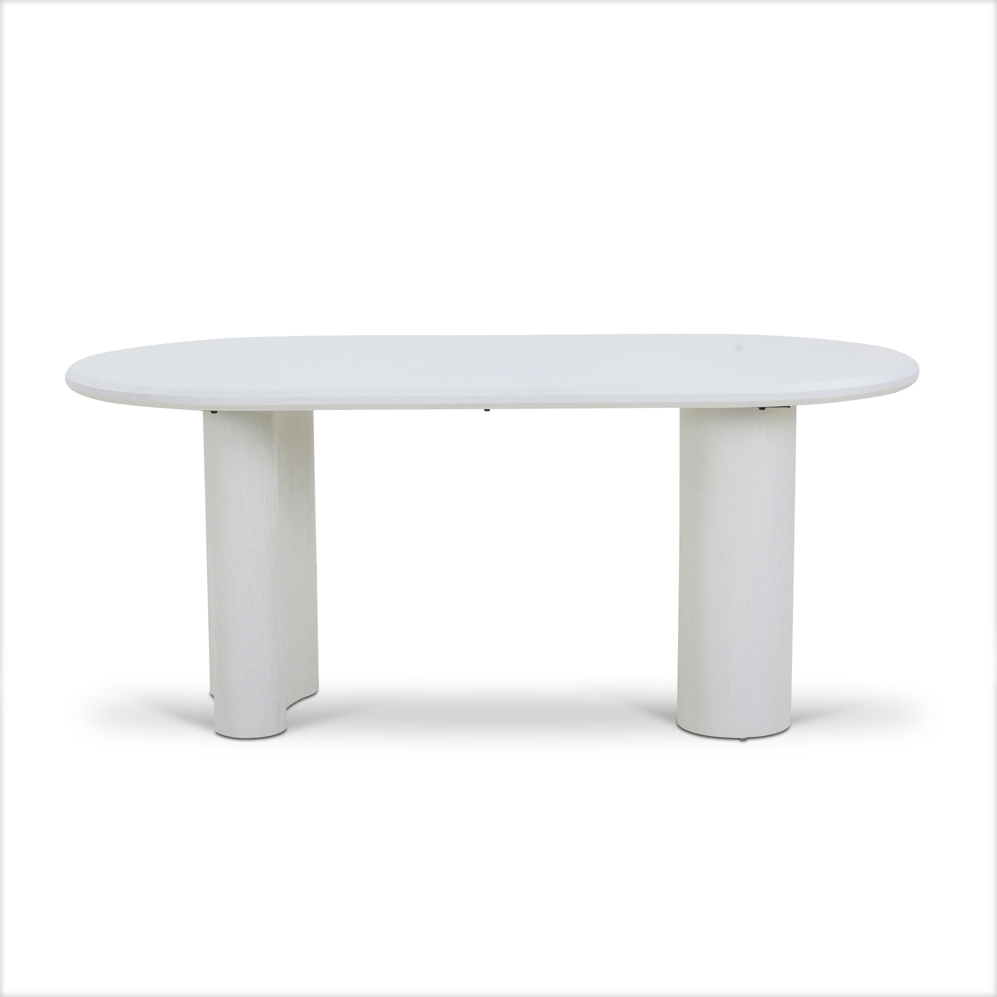 1.8m Oval Dining Table - White - image 2