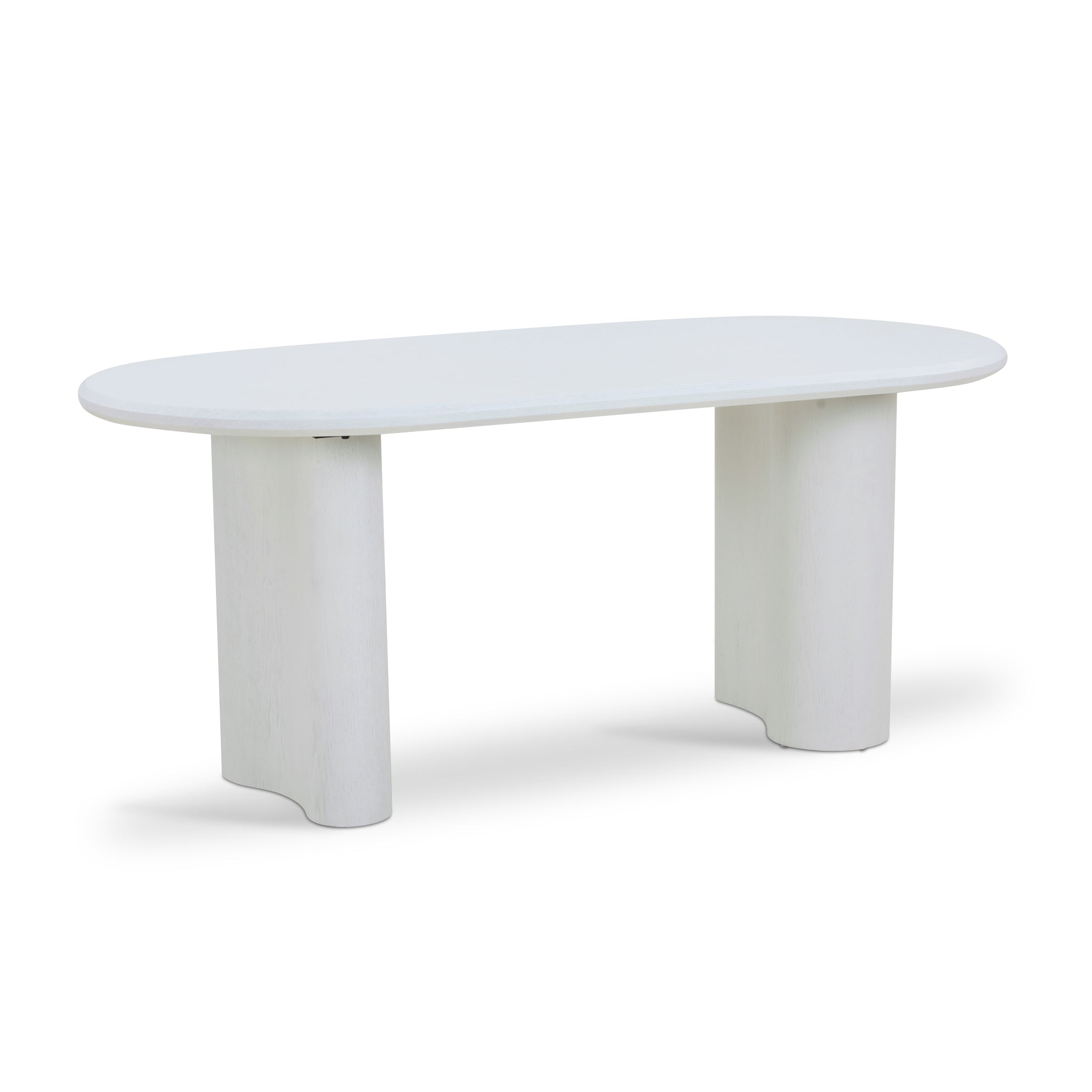 1.8m Oval Dining Table - White