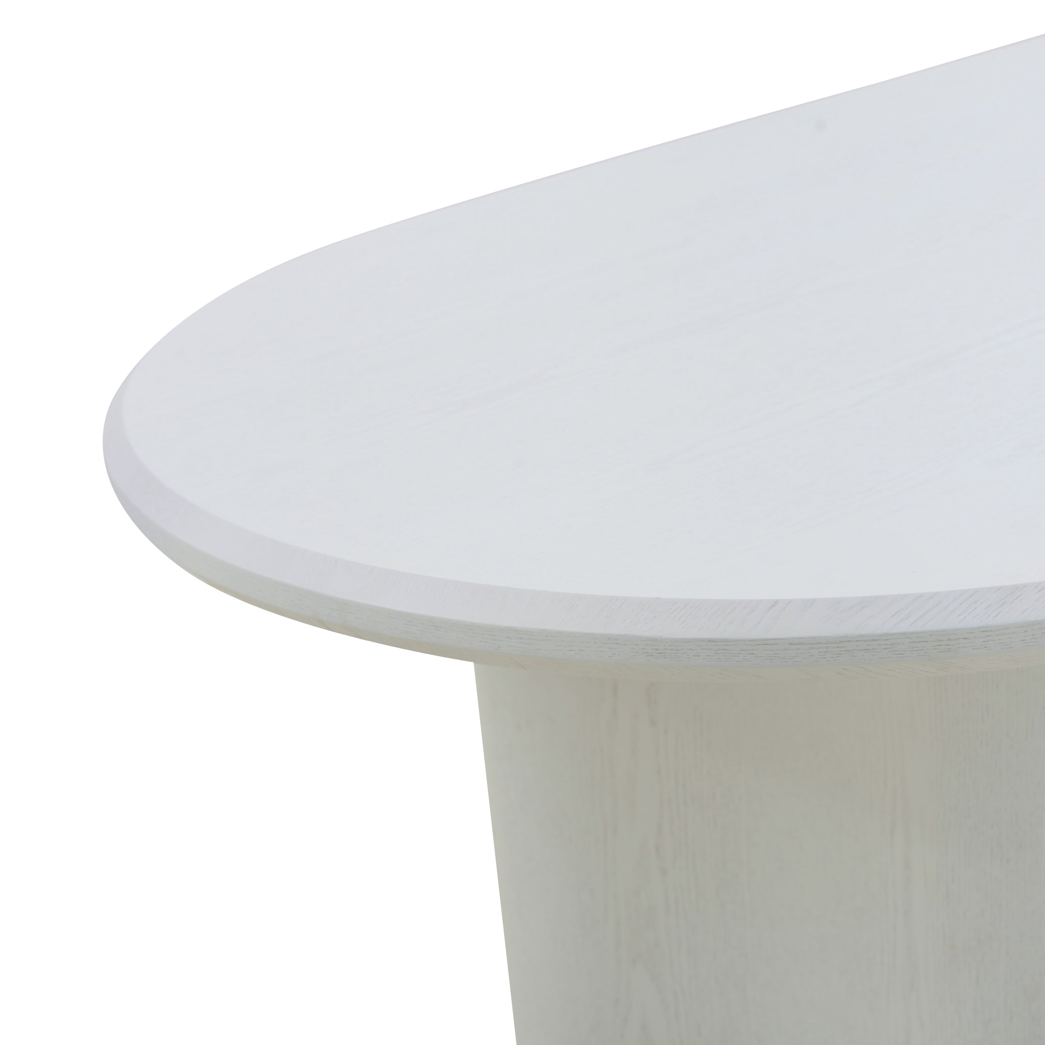 1.8m Oval Dining Table - White - image 5